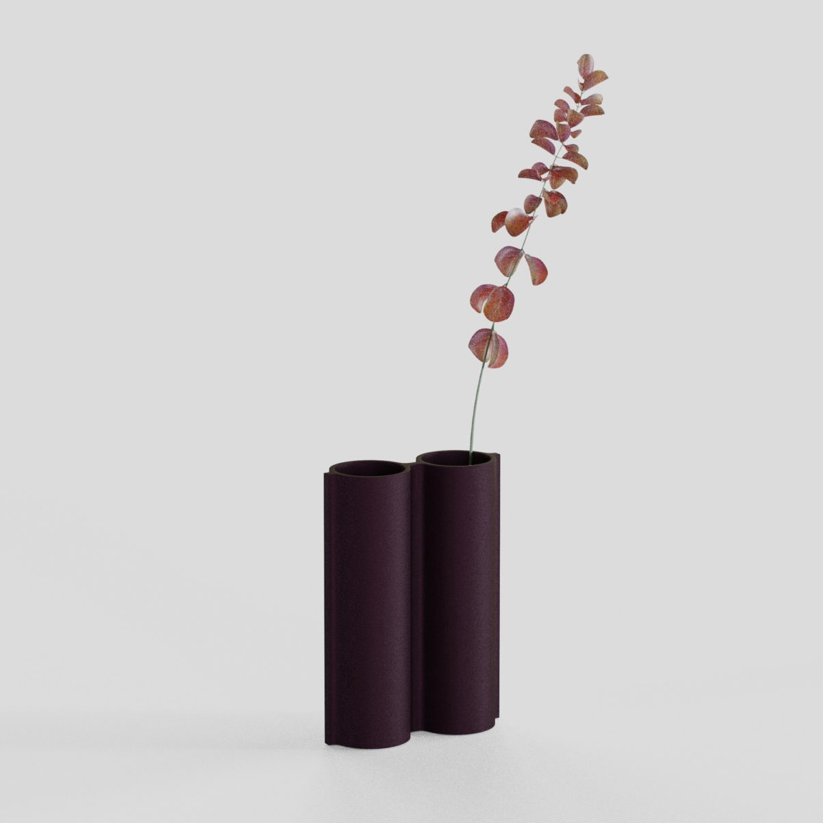 Silo Vase 2VJ - Aubergine