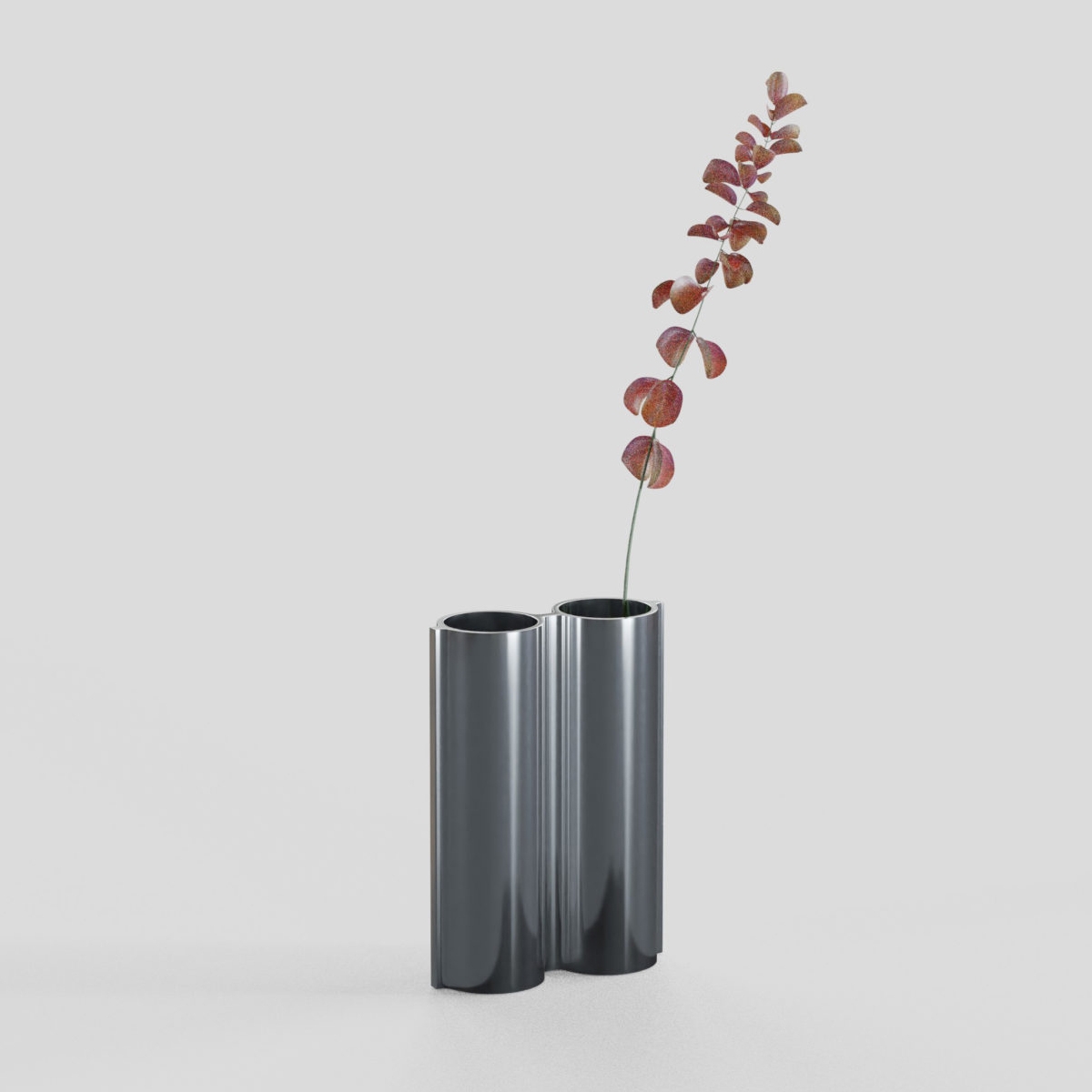 Silo Vase 2VJ - Mirror Polished Aluminum