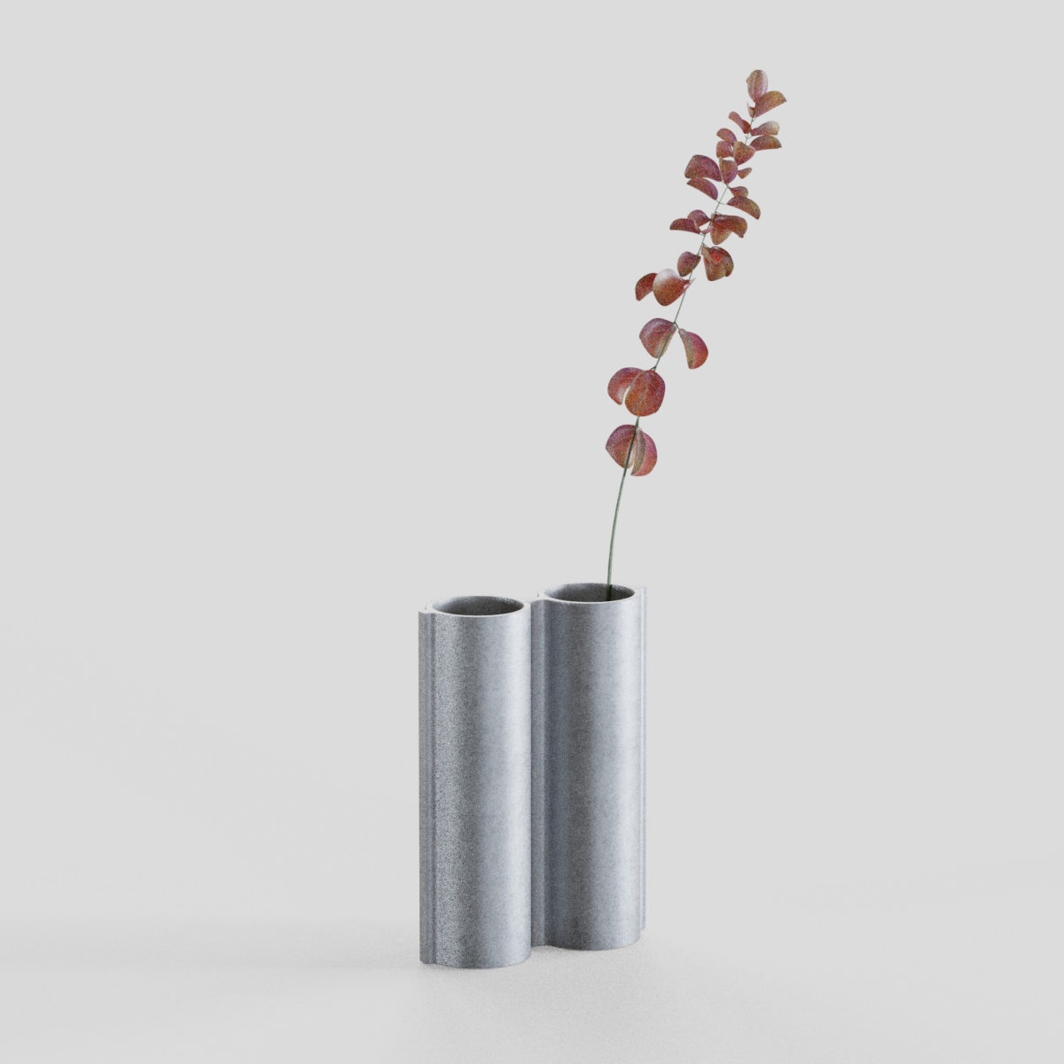 Silo Vase 2VJ - Tumbled Aluminum