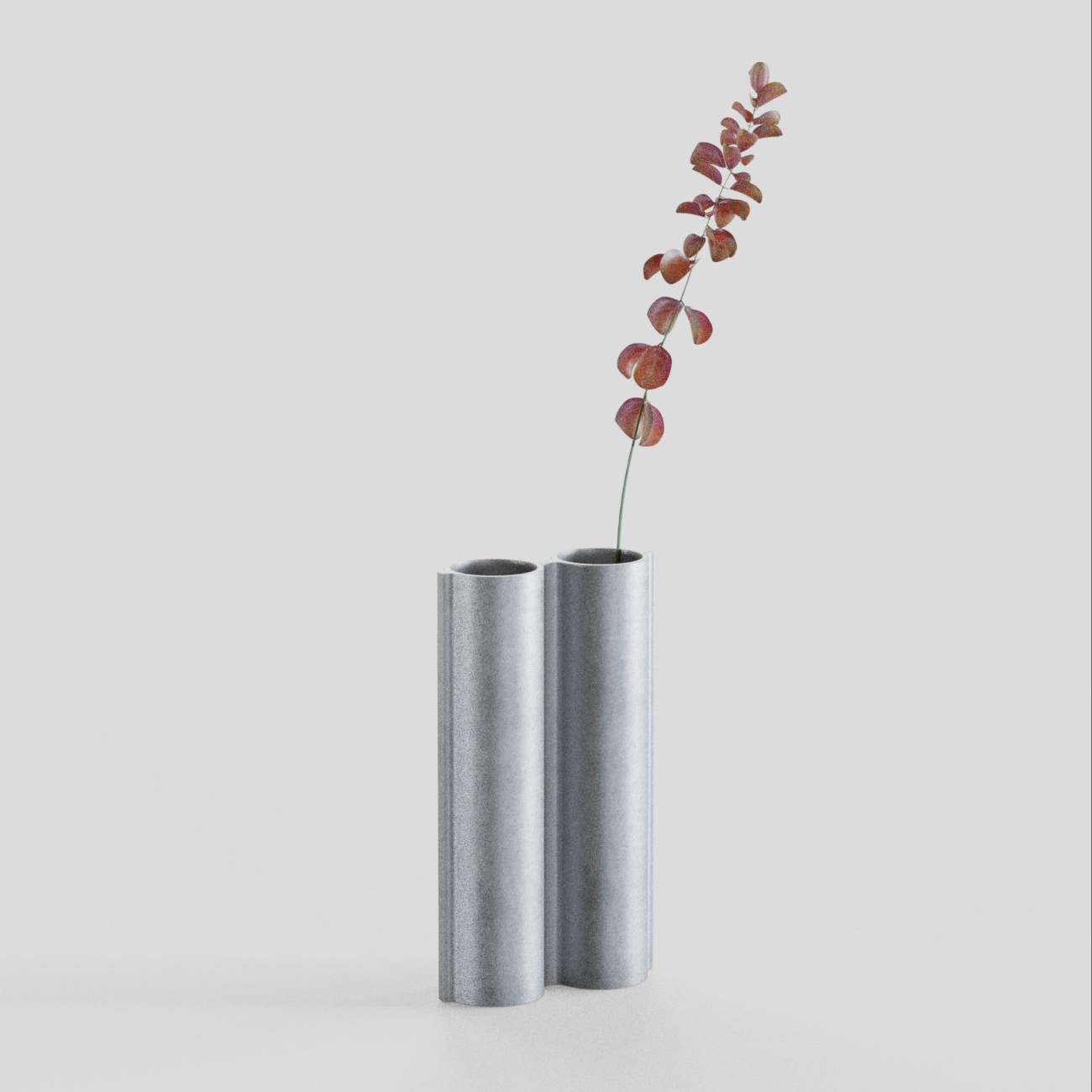 Silo Vase 2VK - Tumbled Aluminum