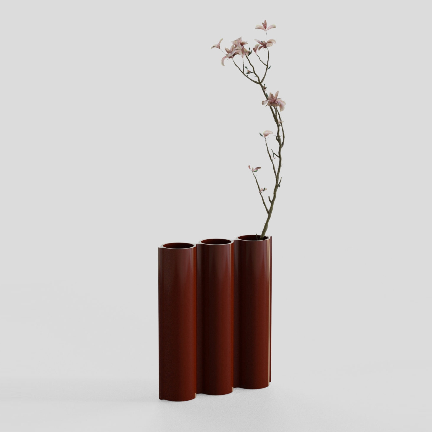 Silo Vase 3VK - Glossy Oxblood