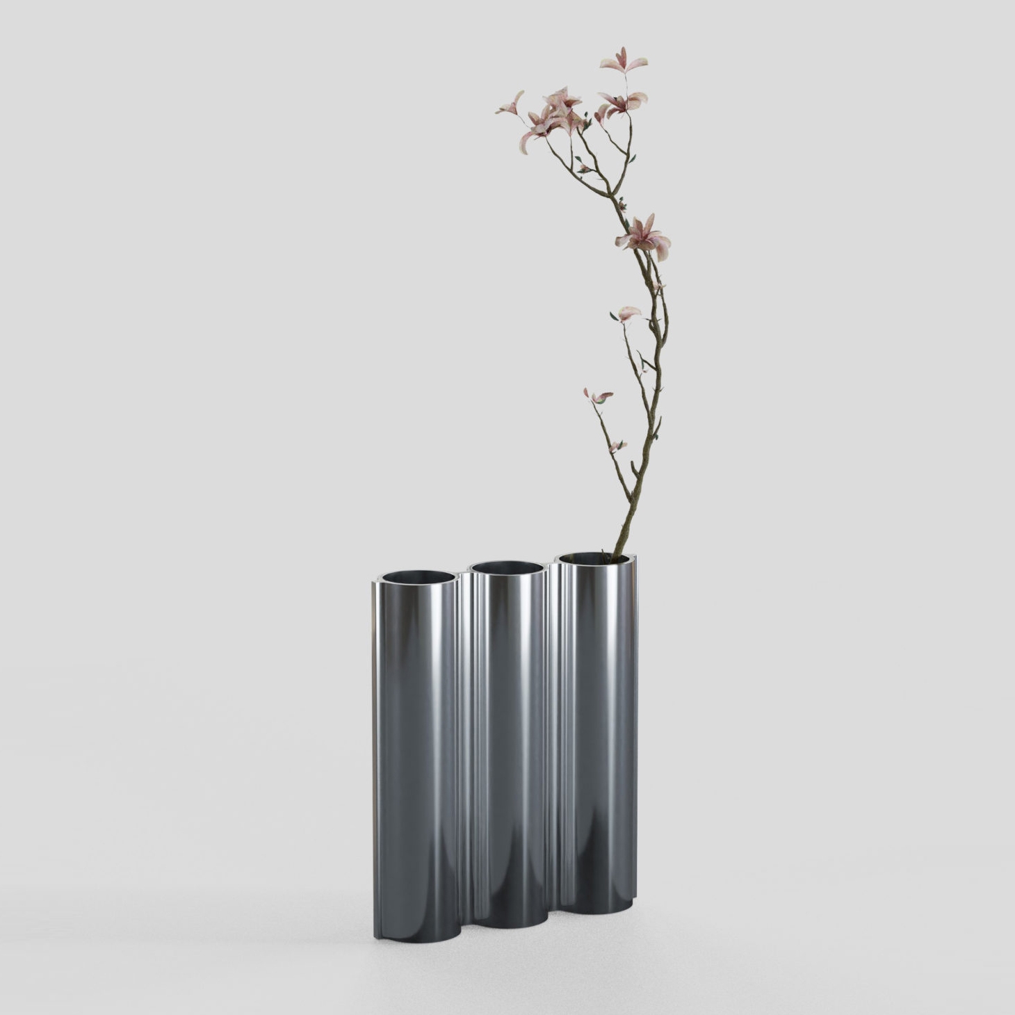 Display product Silo Vase 3VK - Mirror Polished Aluminum from manufacturer Lambert et Fils