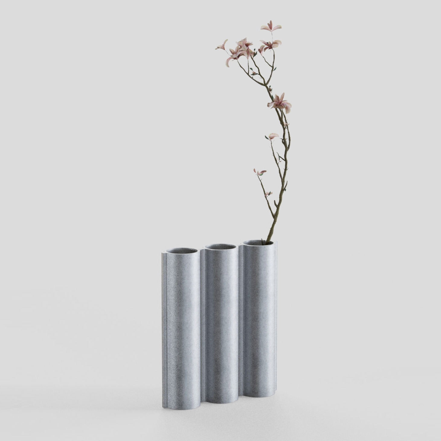 Silo Vase 3VK - Tumbled Aluminum