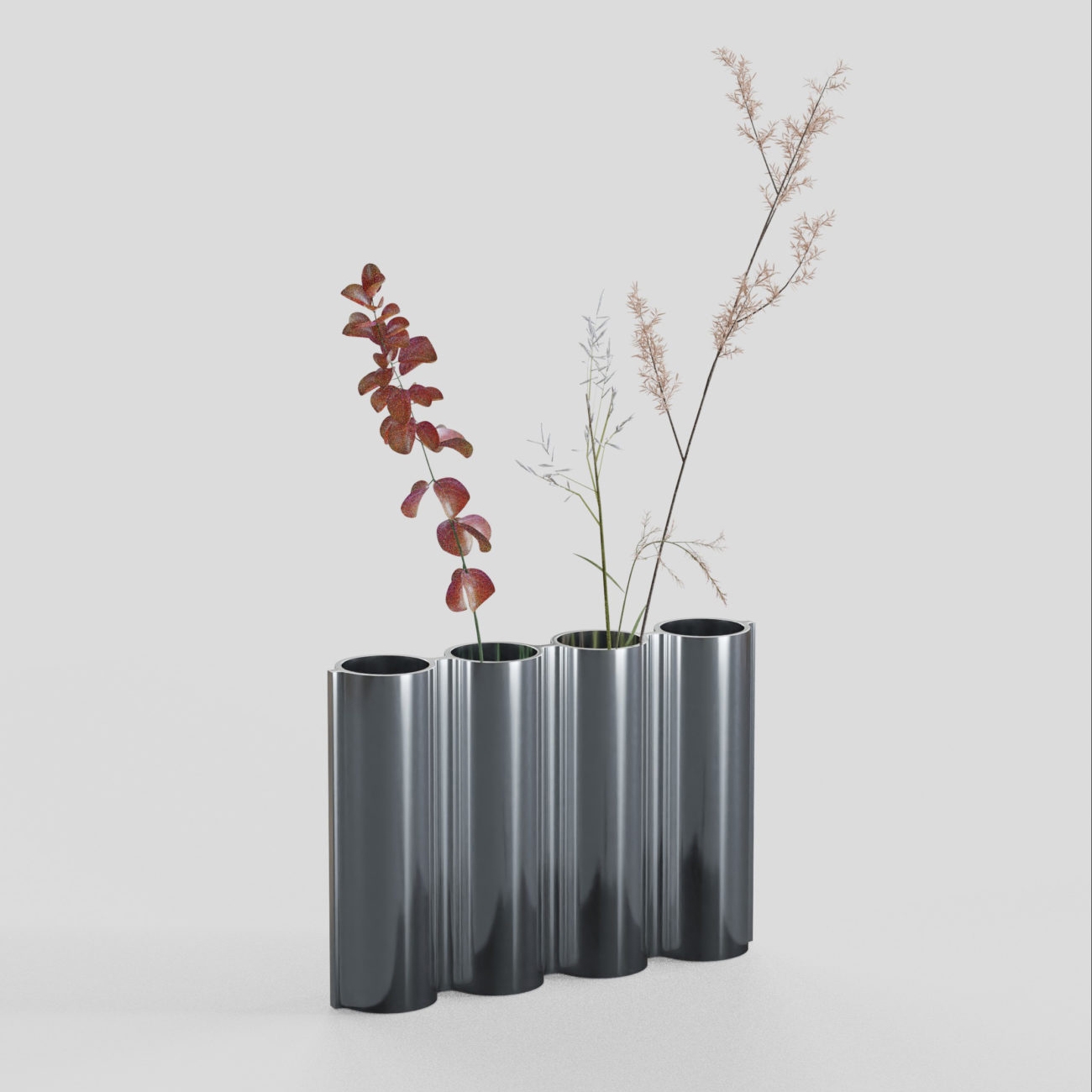 Display product Silo Vase 4VJ - Mirror Polished Aluminum from manufacturer Lambert et Fils