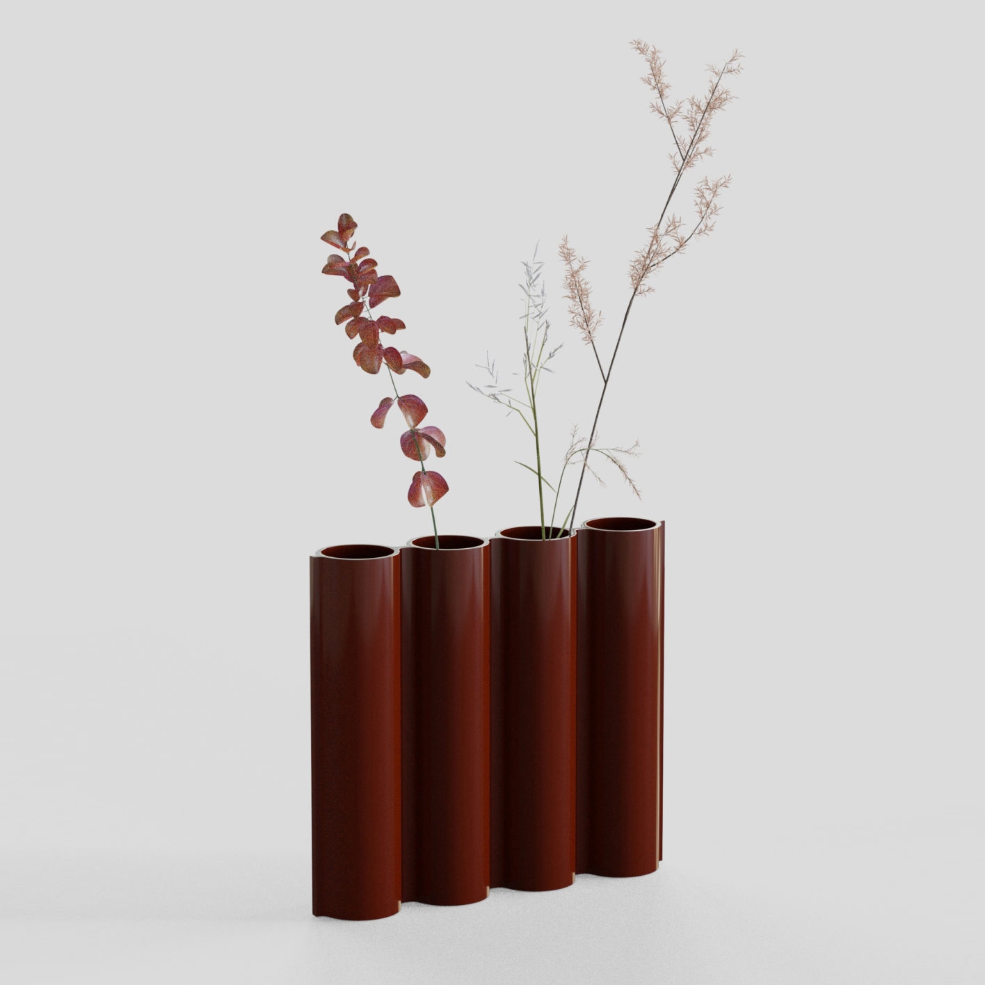 Silo Vase 4VK - Glossy Oxblood