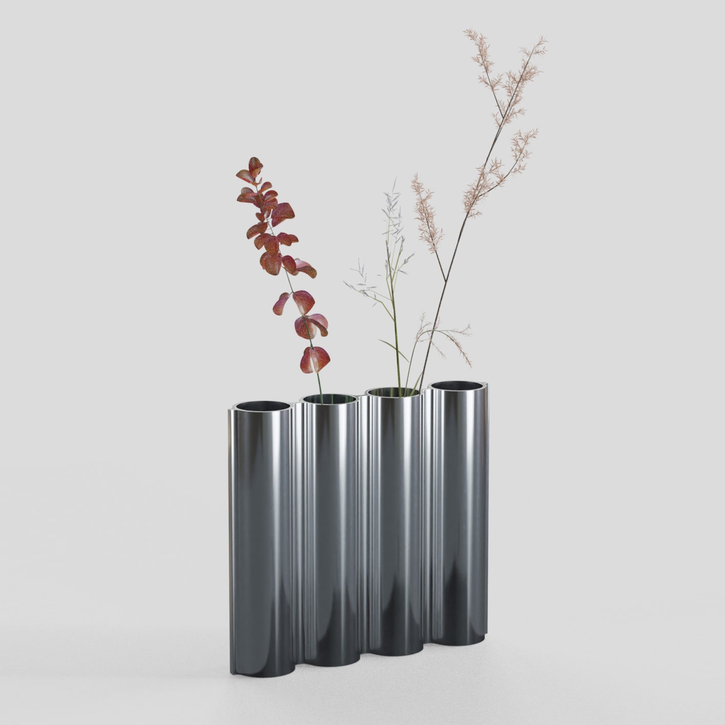 Display product Silo Vase 4VK - Mirror Polished Aluminum from manufacturer Lambert et Fils