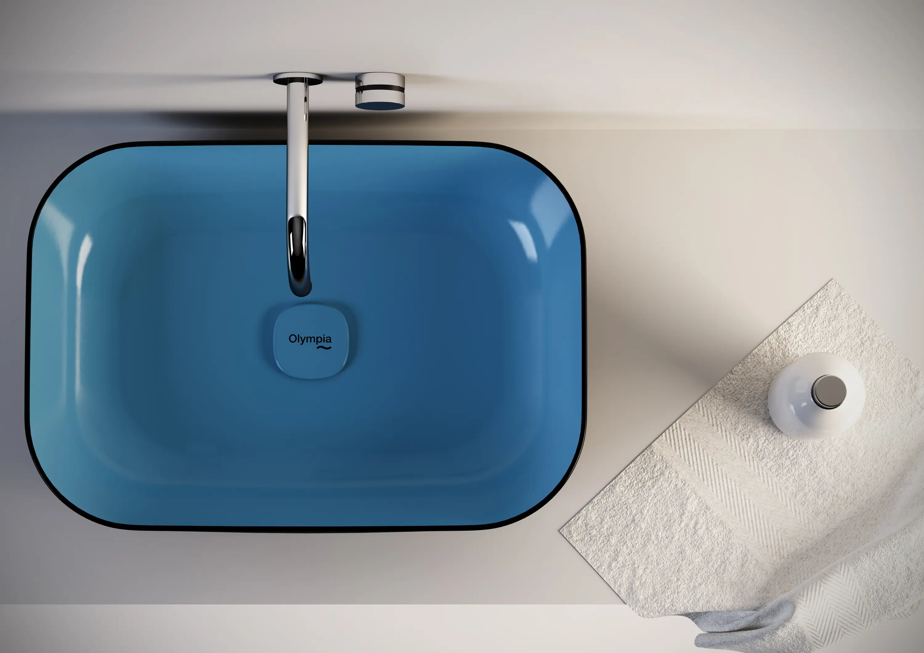 Olympia Ceramica - Metamorfosi - Rectangular countertop washbasin