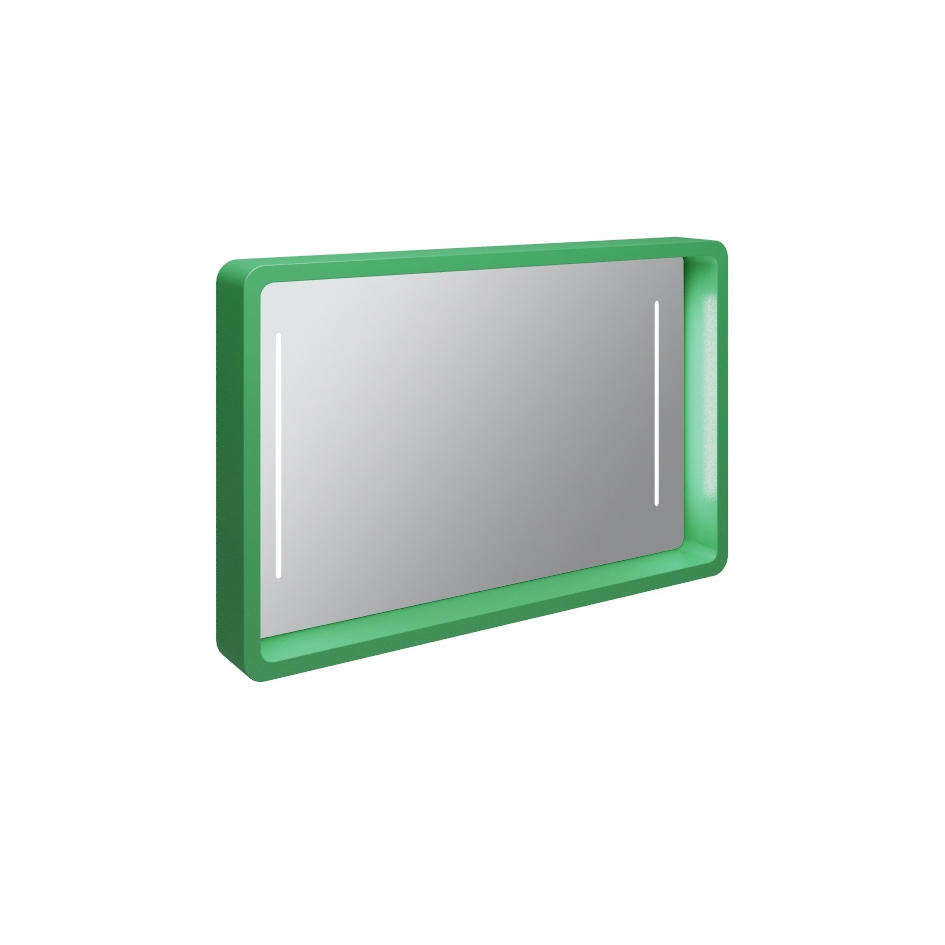 Display product My Bag - My.bag wall mirror integrated with led lights system from manufacturer Olympia Ceramica