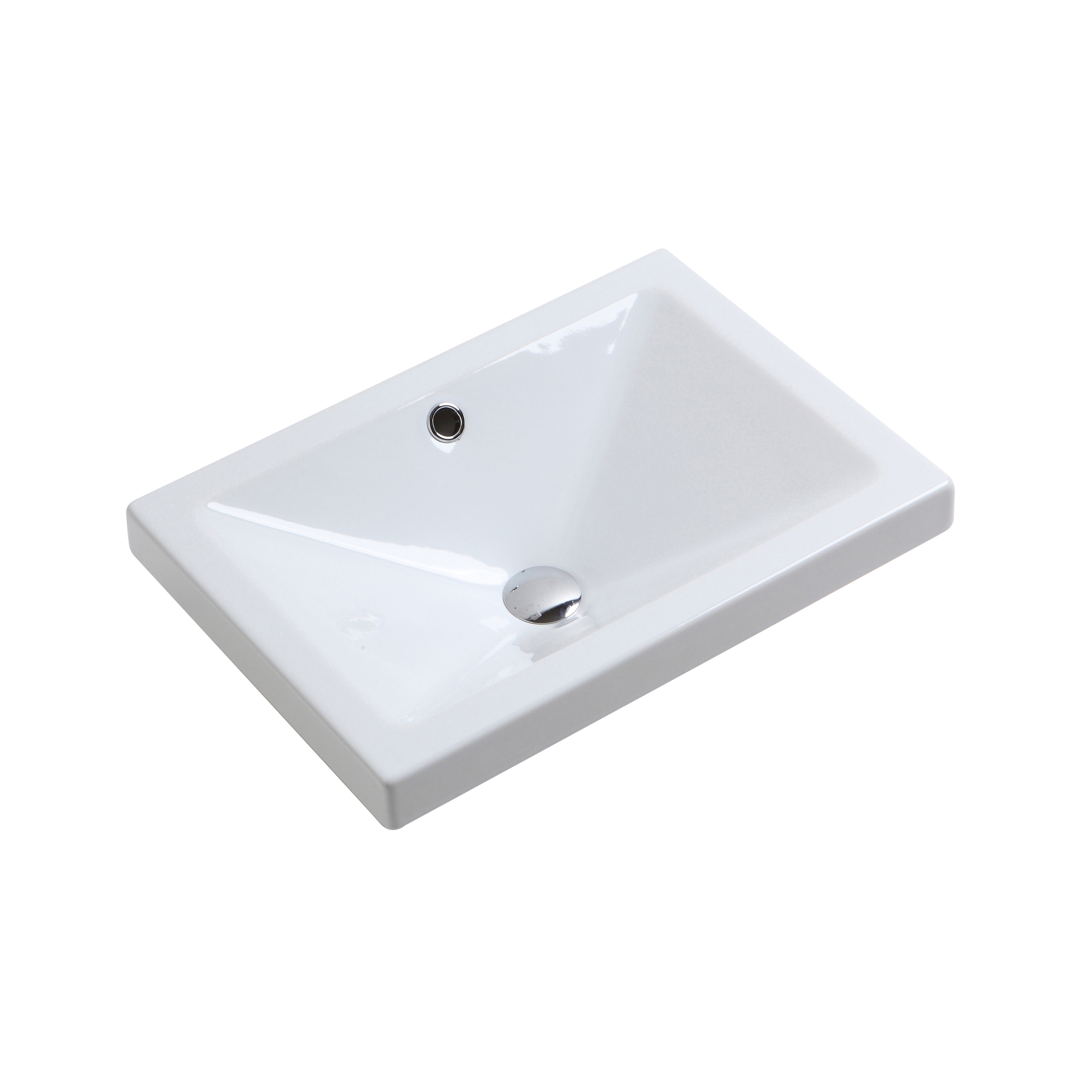 Afficher le produit Linea lavabi - Rectangular upon top washbasin external tap du fabricant Olympia Ceramica