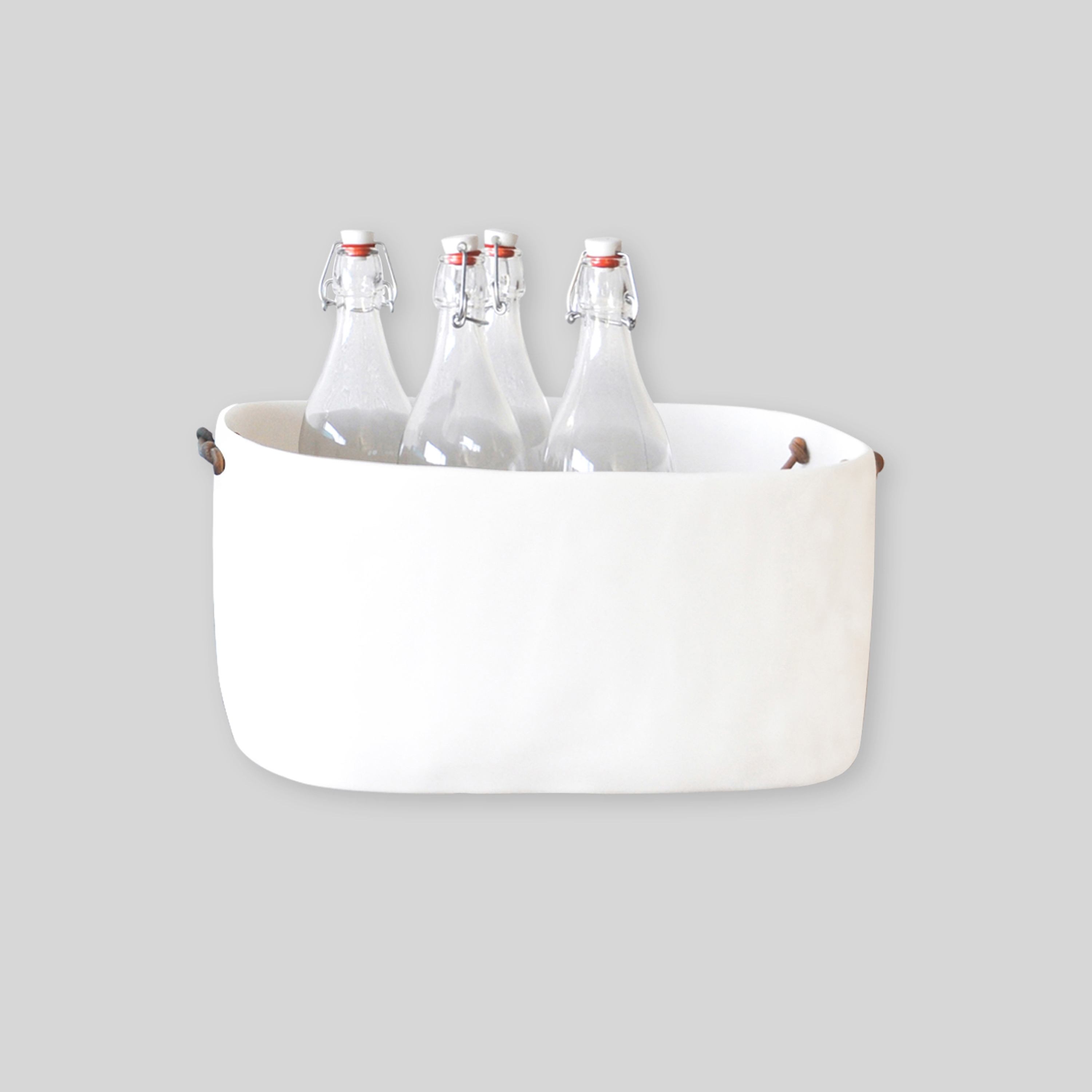 Display product Barware | Large Champagne Bucket Leather Handles from manufacturer Tina Frey Designs