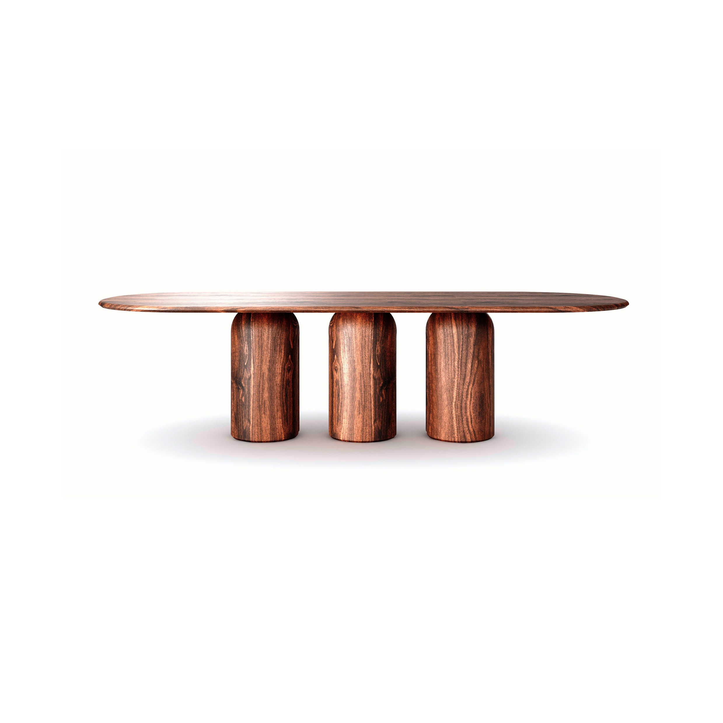 Display product Oco Dining Table - Medium Oval - Walnut from manufacturer Luteca