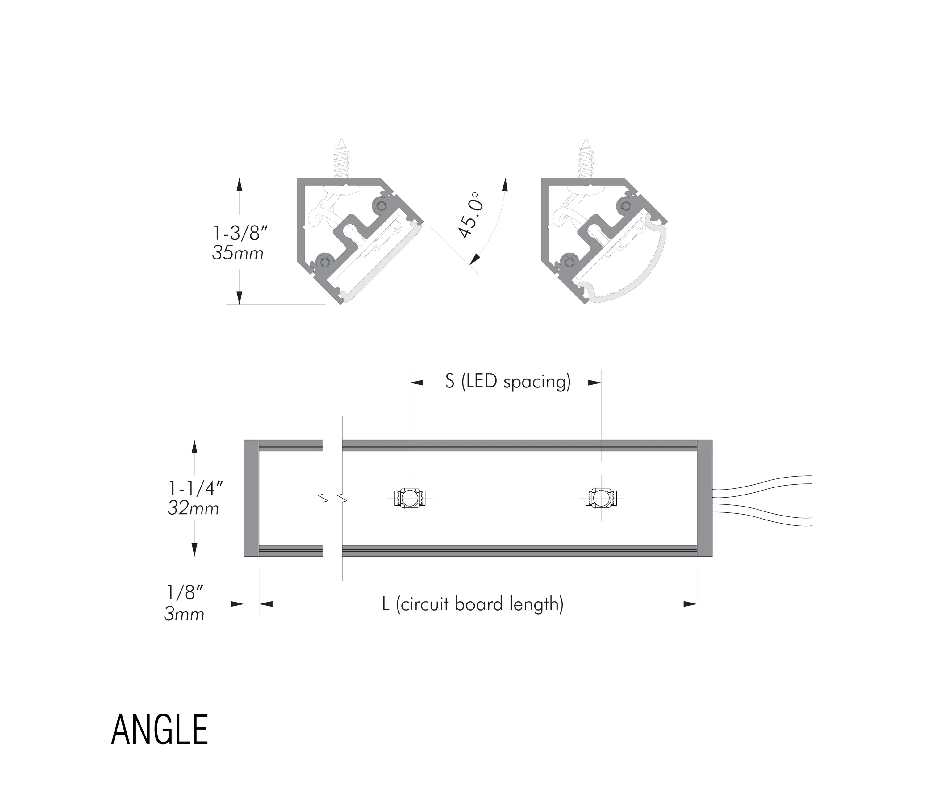 MP Lighting - L101 A | matte clear anodized