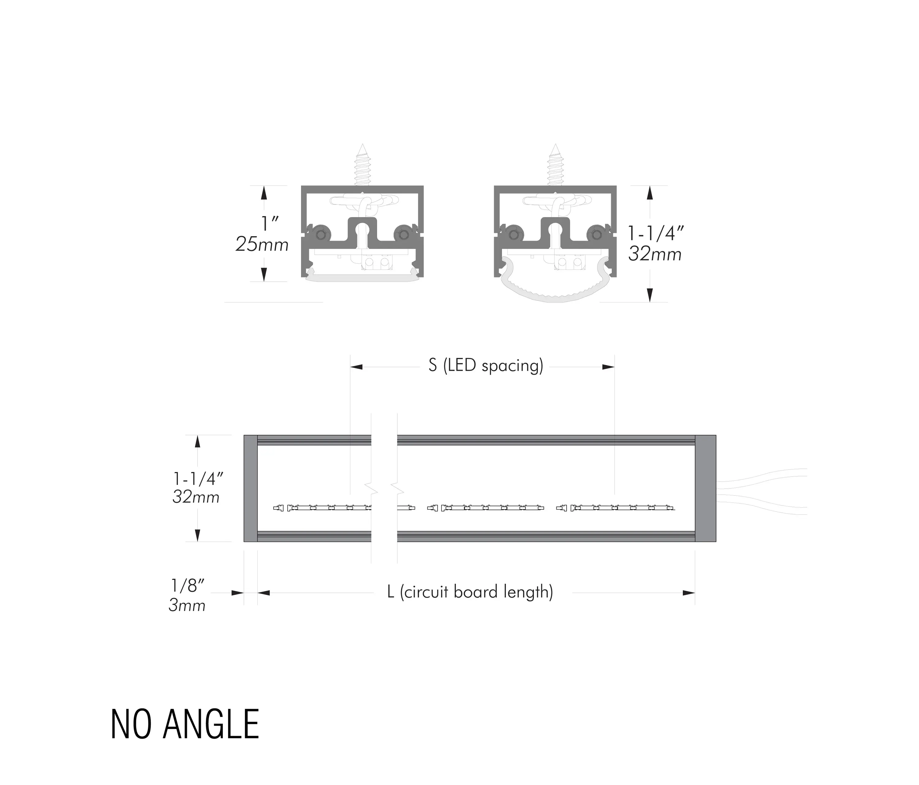 MP Lighting - L102 N | matte clear anodized