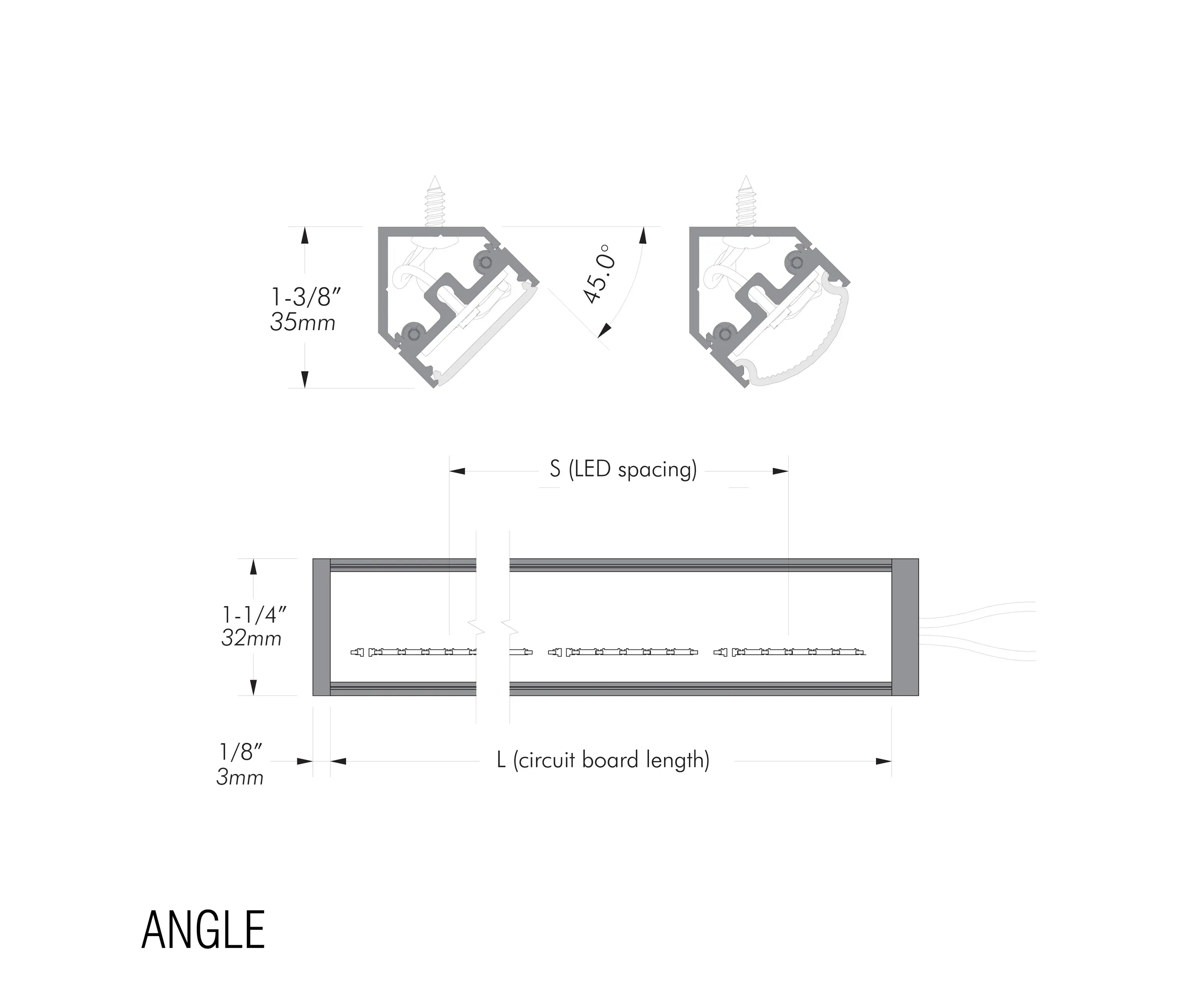 MP Lighting - L102 A | matte clear anodized