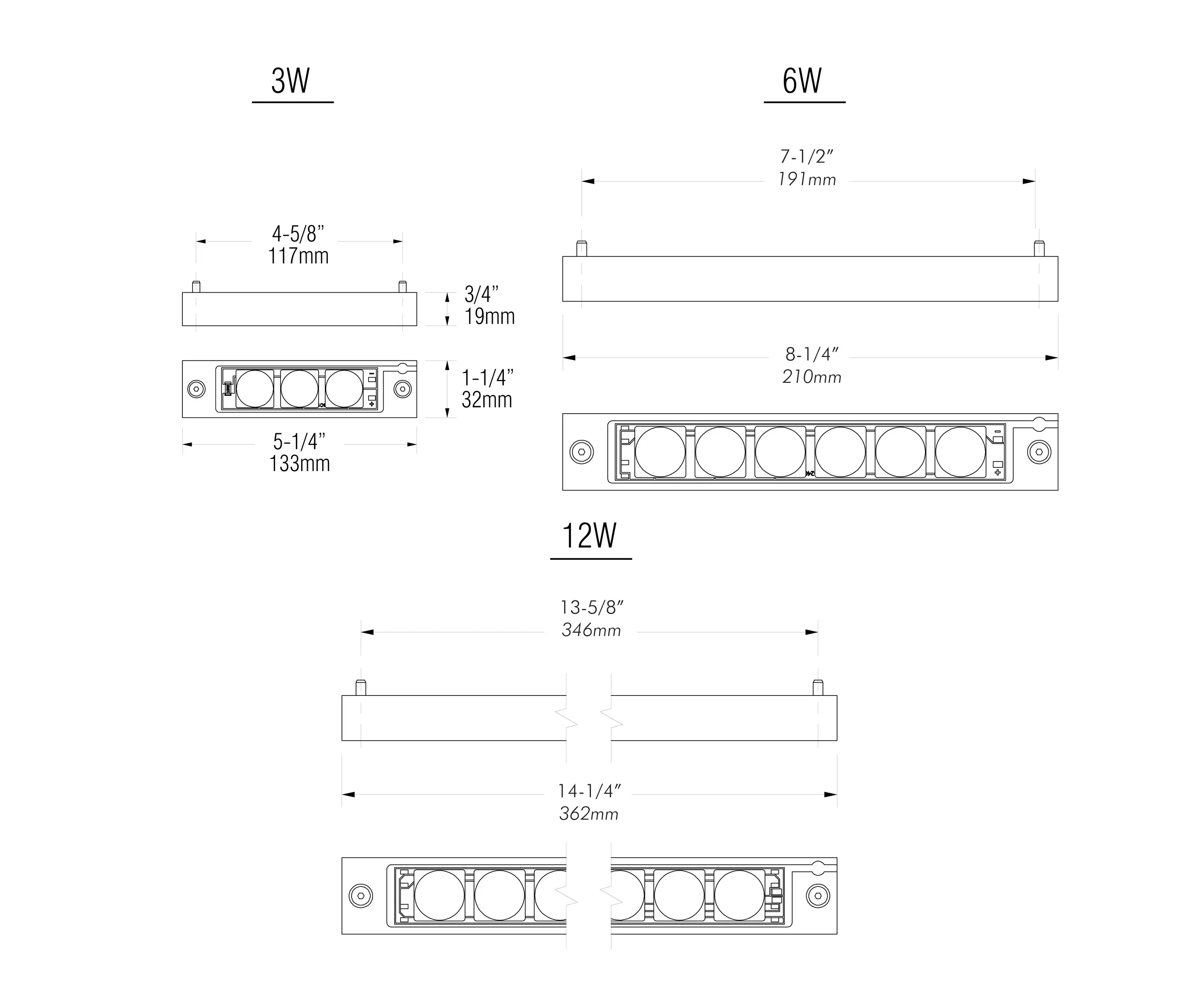 MP Lighting - L151 6W | matte clear anodized