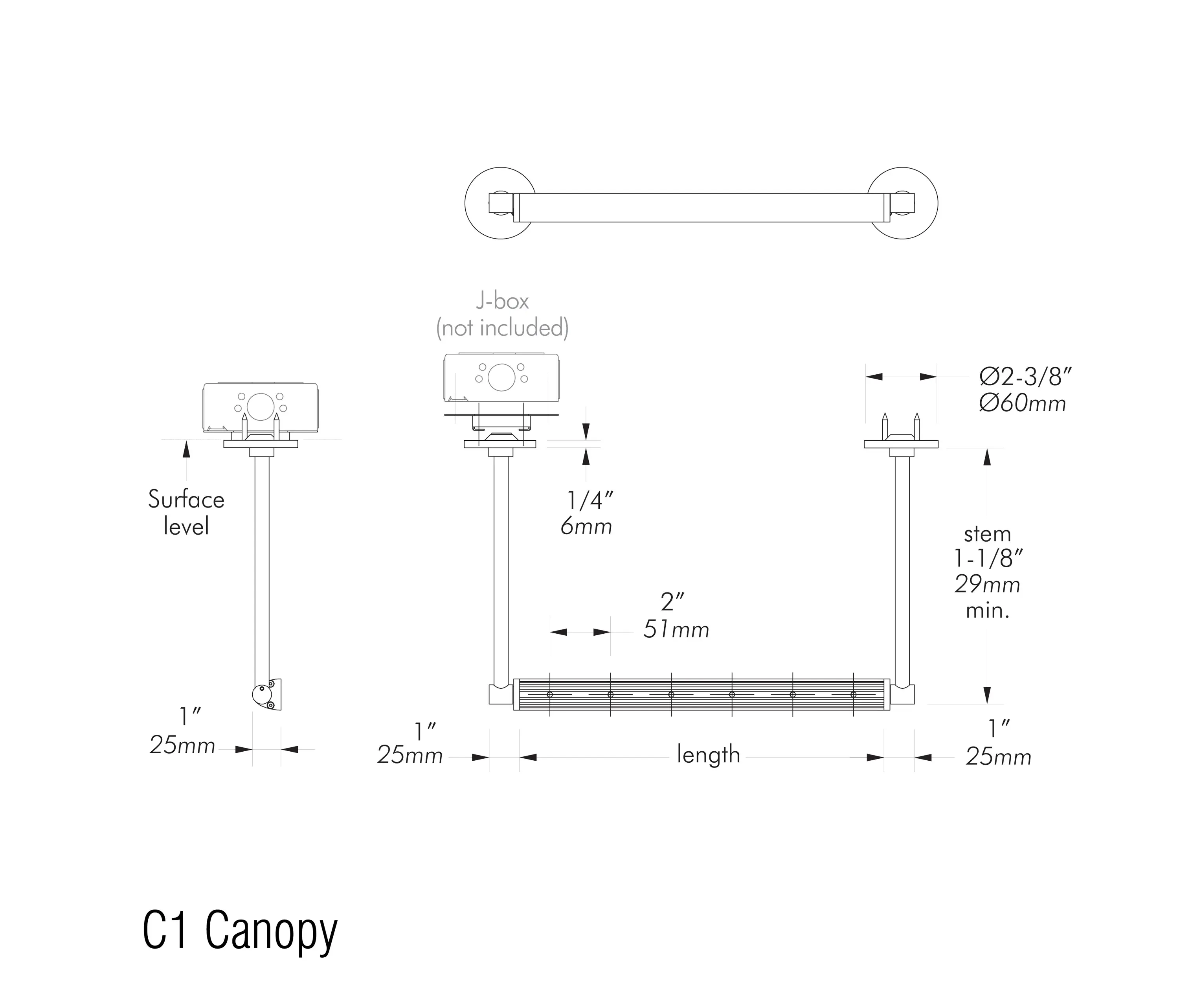 MP Lighting - L161 C1 | matte clear anodized