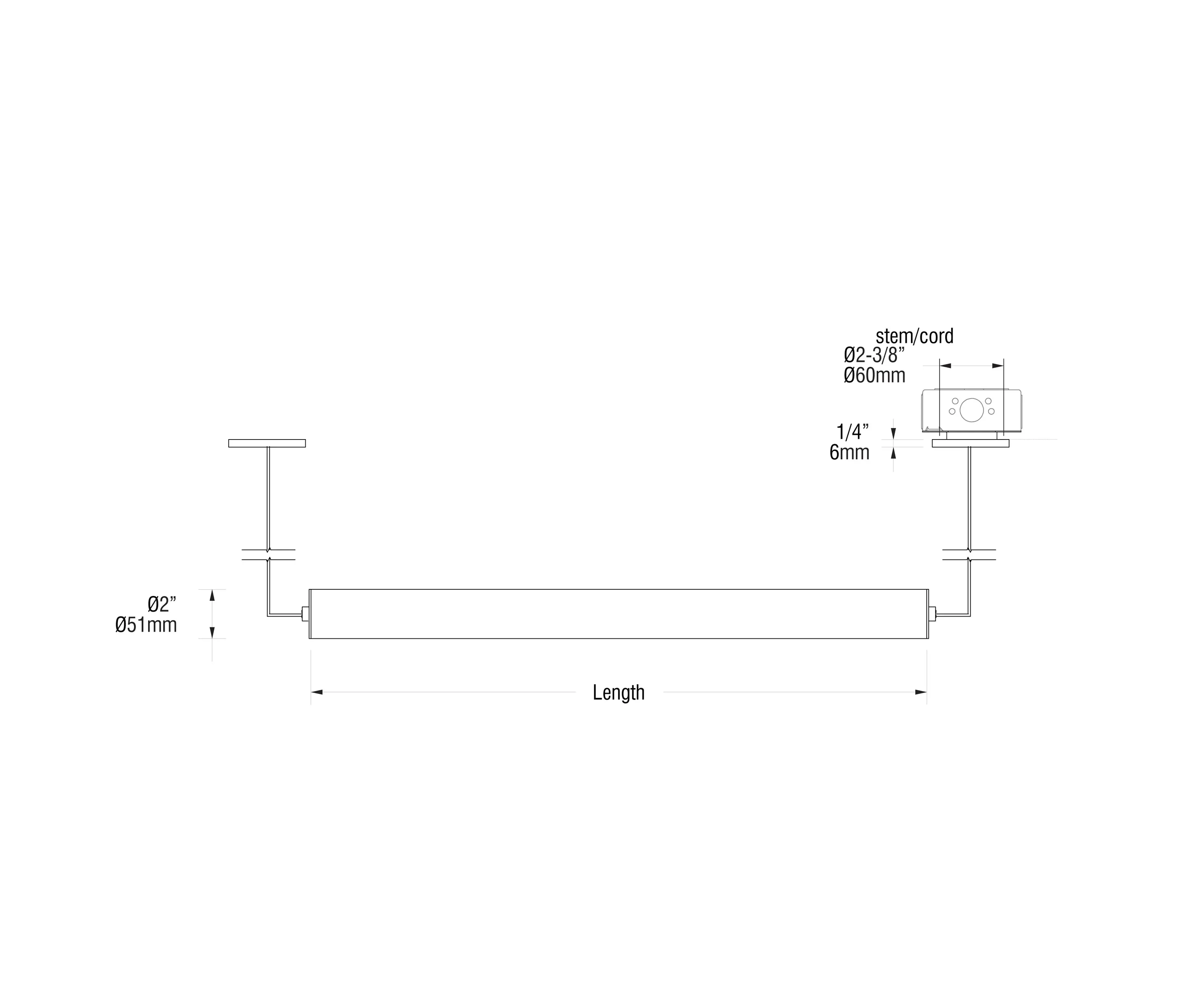 MP Lighting - L196 - L191 | matte clear anodized