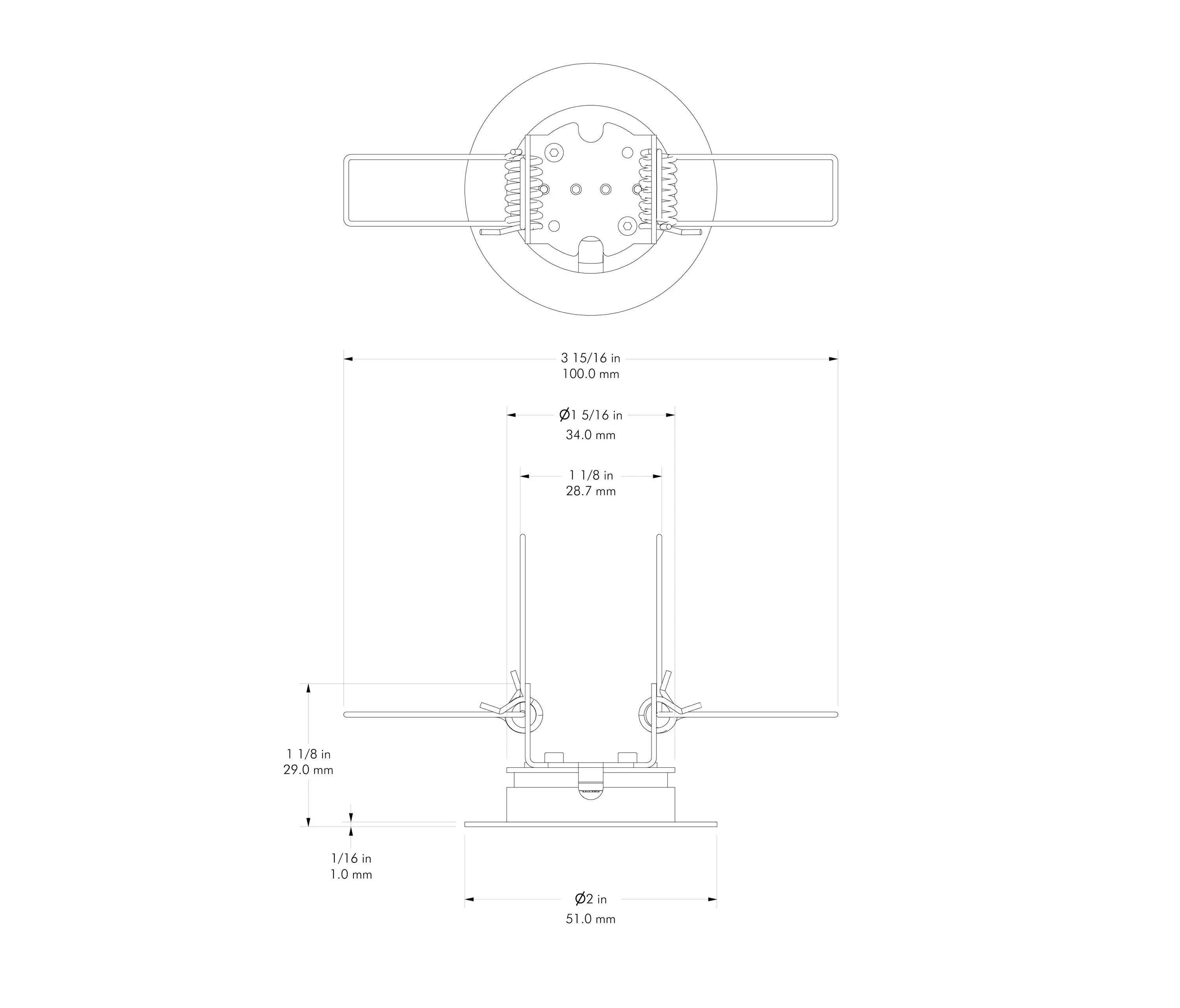 MP Lighting - L503-L52 | matte clear anodized