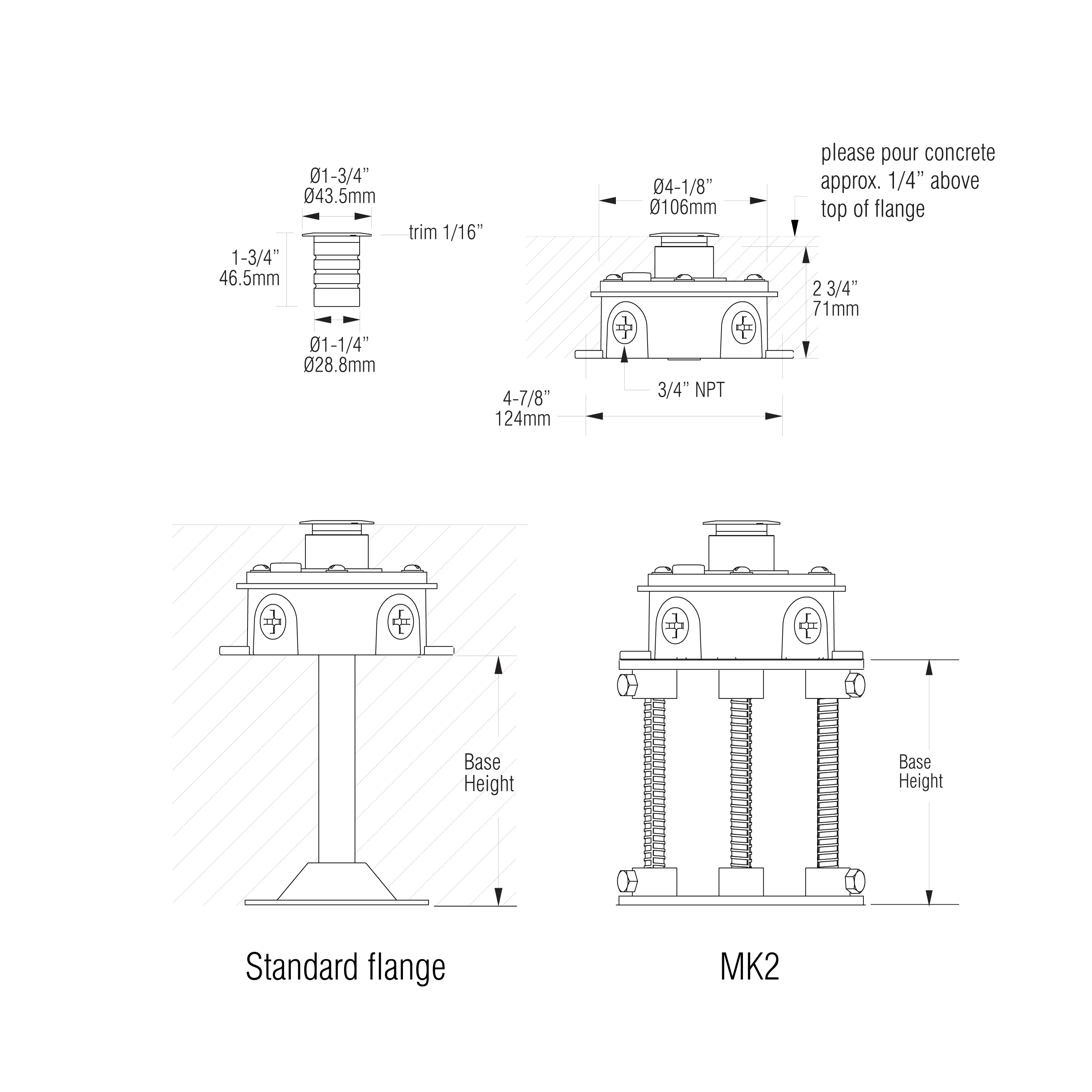 MP Lighting - L373-L301 | matte clear anodized