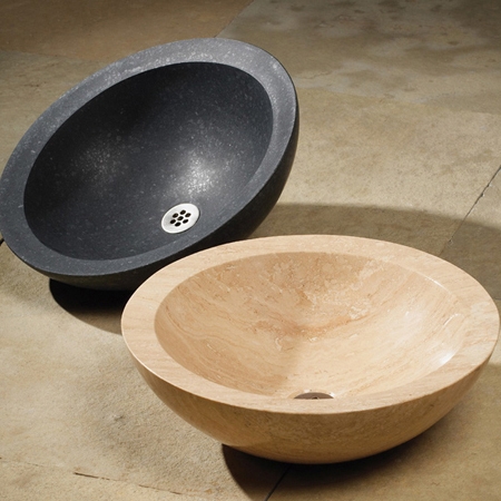 Mostrar el producto Beveled Round Sink, Honed Basalt del fabricante Stone Forest