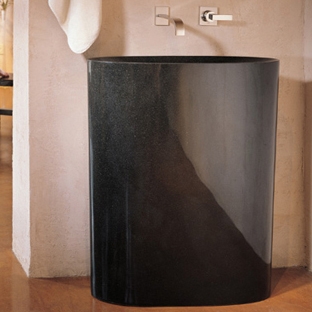 Display product Infinity Pedestal Sink, black granite from manufacturer Stone Forest