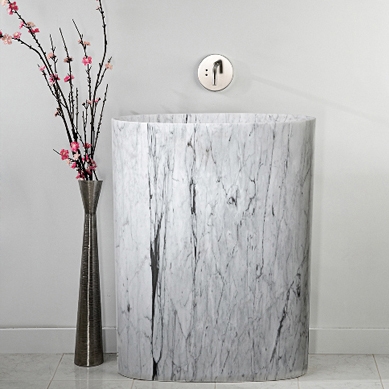 Mostra il prodotto Infinity Pedestal Sink, carrara marble del produttore Stone Forest
