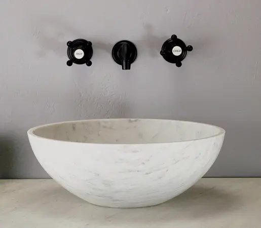 Stone Forest - Urban Vessel Sink, Carrara Marble