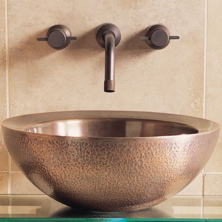 Produkt Small Beveled Vessel Sink, Copper des Herstellers Stone Forest anzeigen