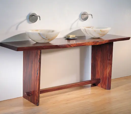 Stone Forest - Wood Bath Console
