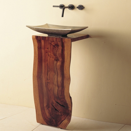 Mostrar el producto Wood L-Slab Pedestal del fabricante Stone Forest