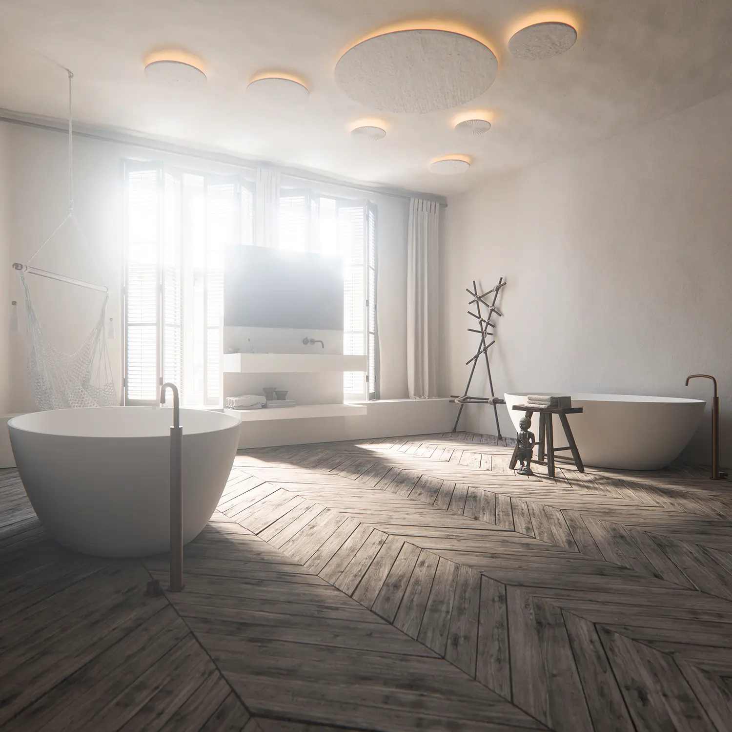 COCOON - PB SET01 | Wall mounted basin mixer with spout