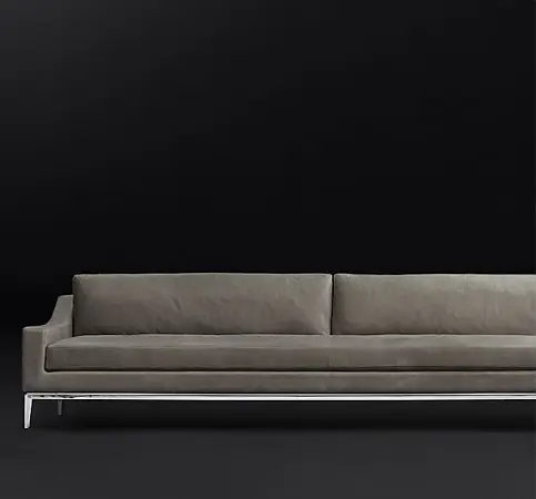 RH Contract - Italia Slope Arm Leather Sofa