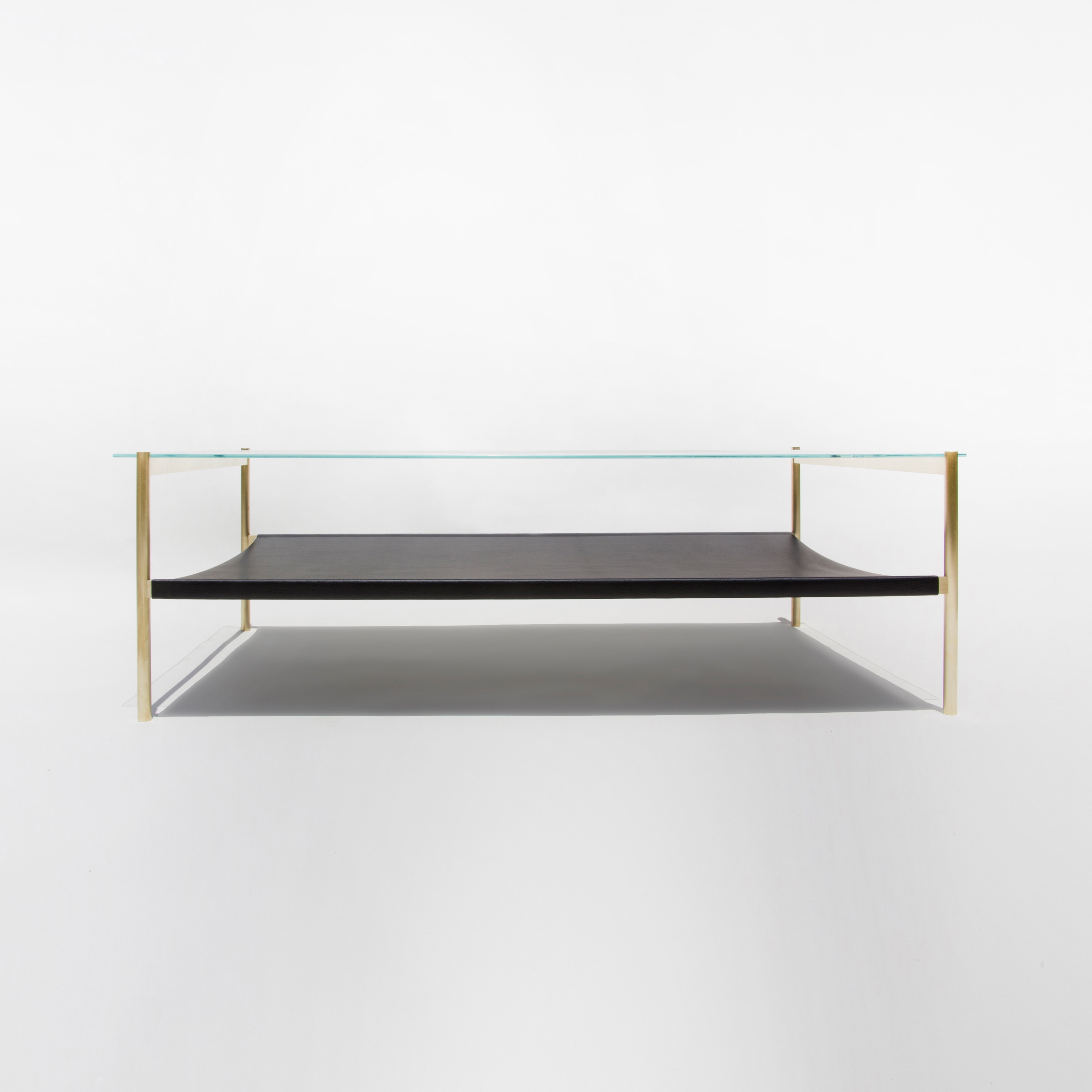 Duotone Rectangular Coffee Table | Brass / Black