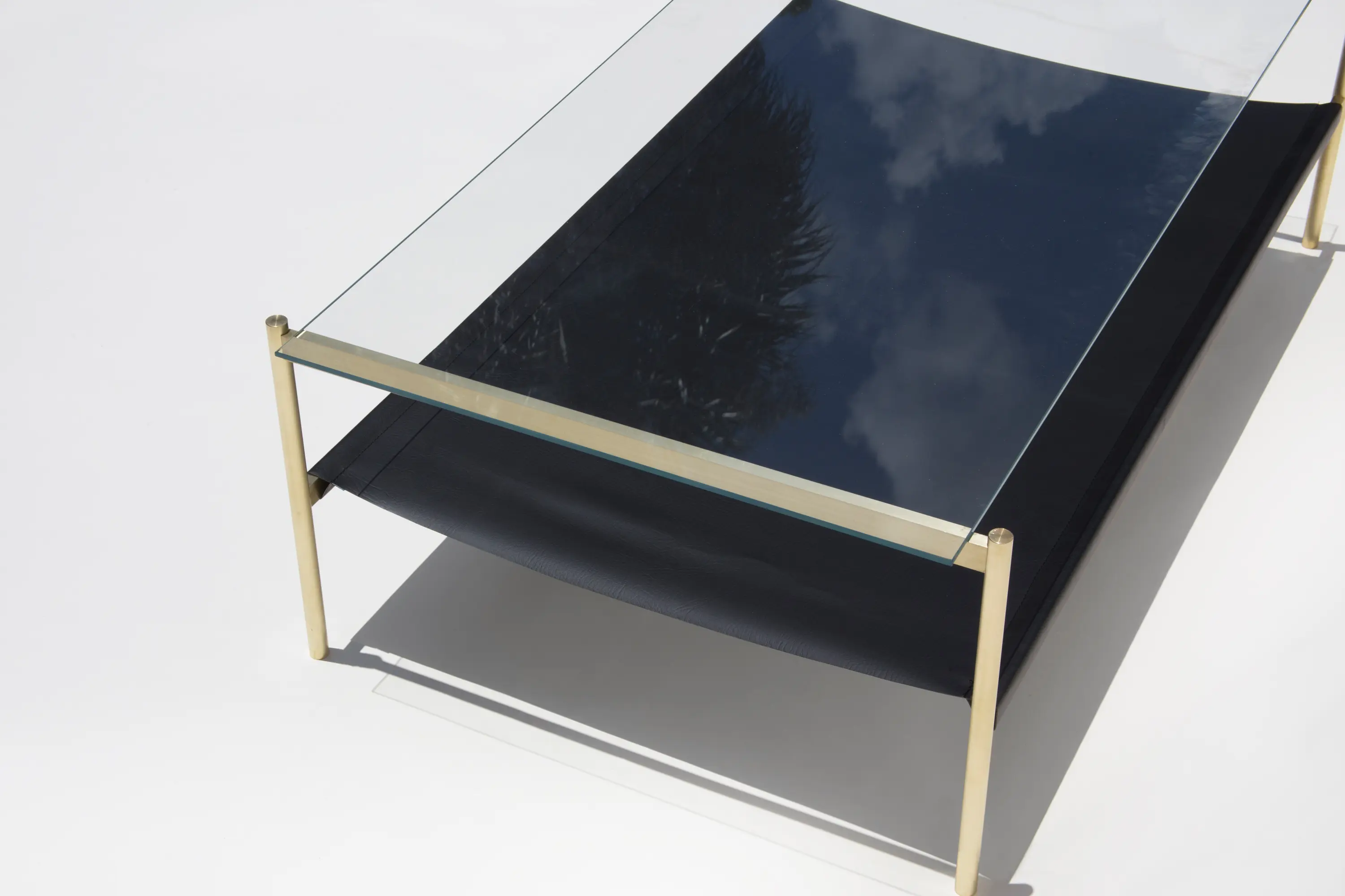 Yield - Duotone Rectangular Coffee Table | Brass / Black