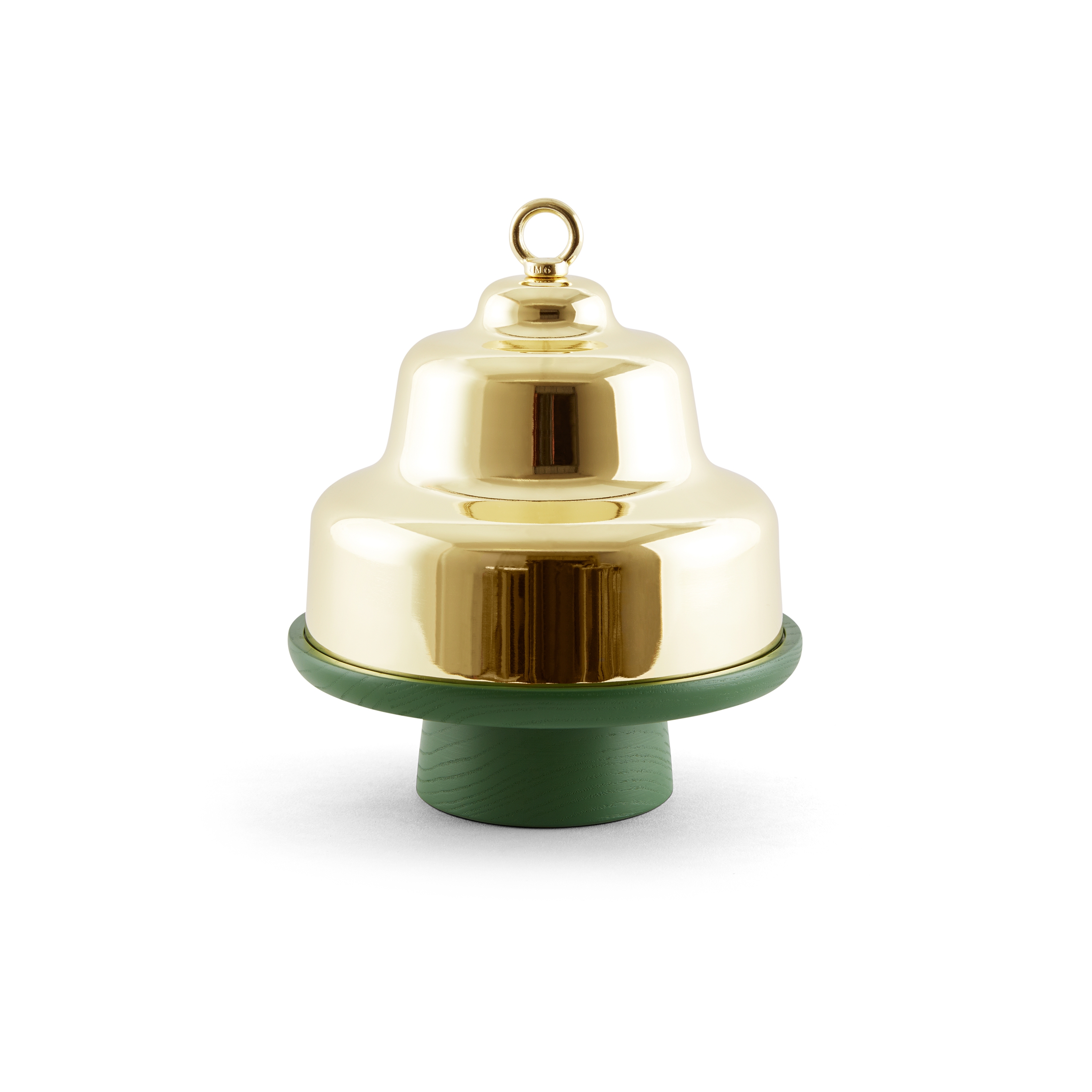 Mostrar el producto Belle - Tall green stand & brass cloche dome del fabricante Incipit Lab srl