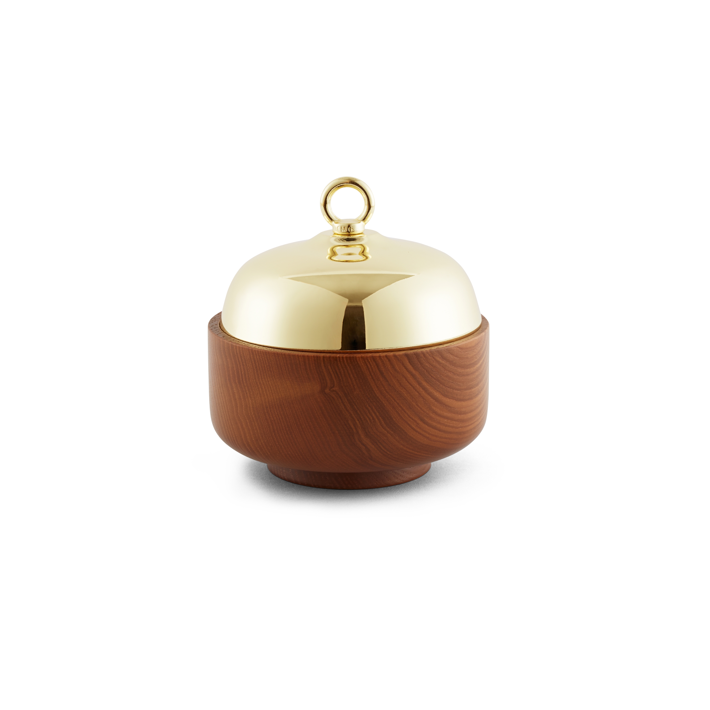 Belle - Small oak container & brass cover