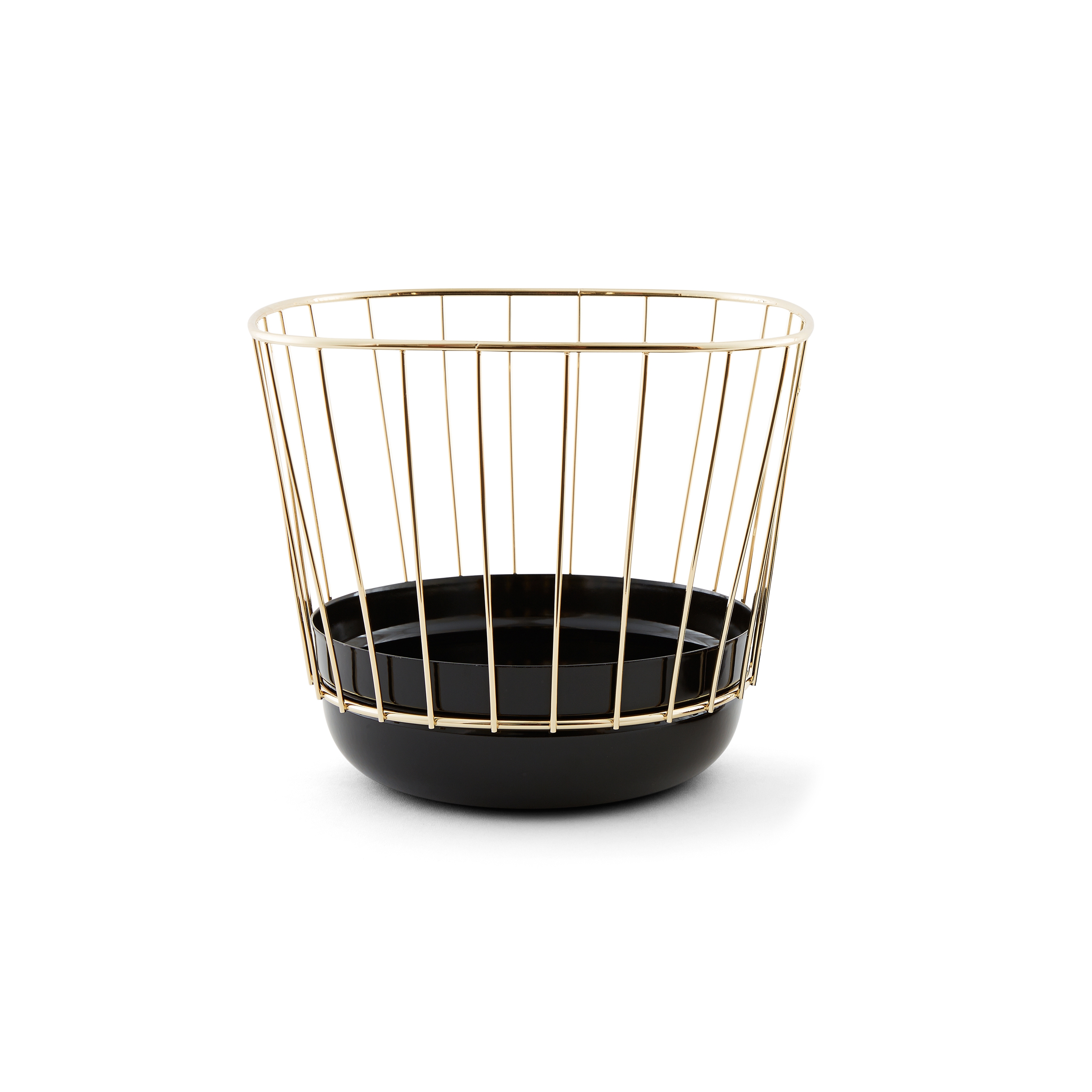 Mostrar el producto Canasta - Tall black bowl & brass cage del fabricante Incipit Lab srl