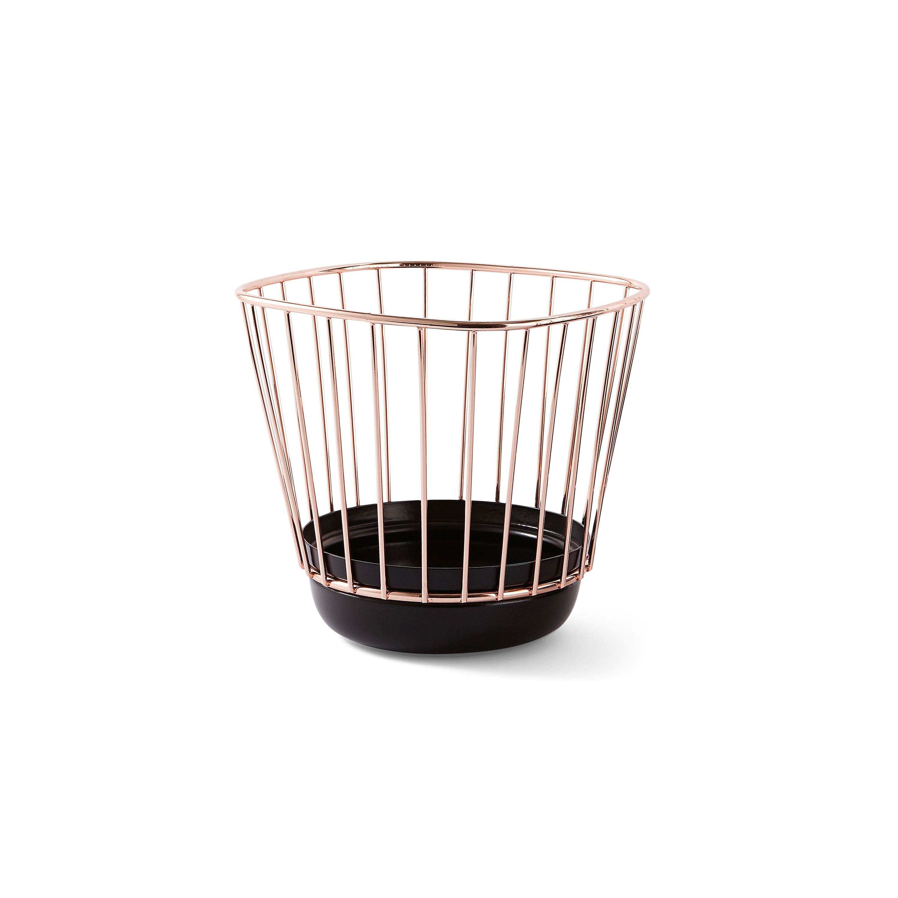 Canasta - Small black bowl & copper cage