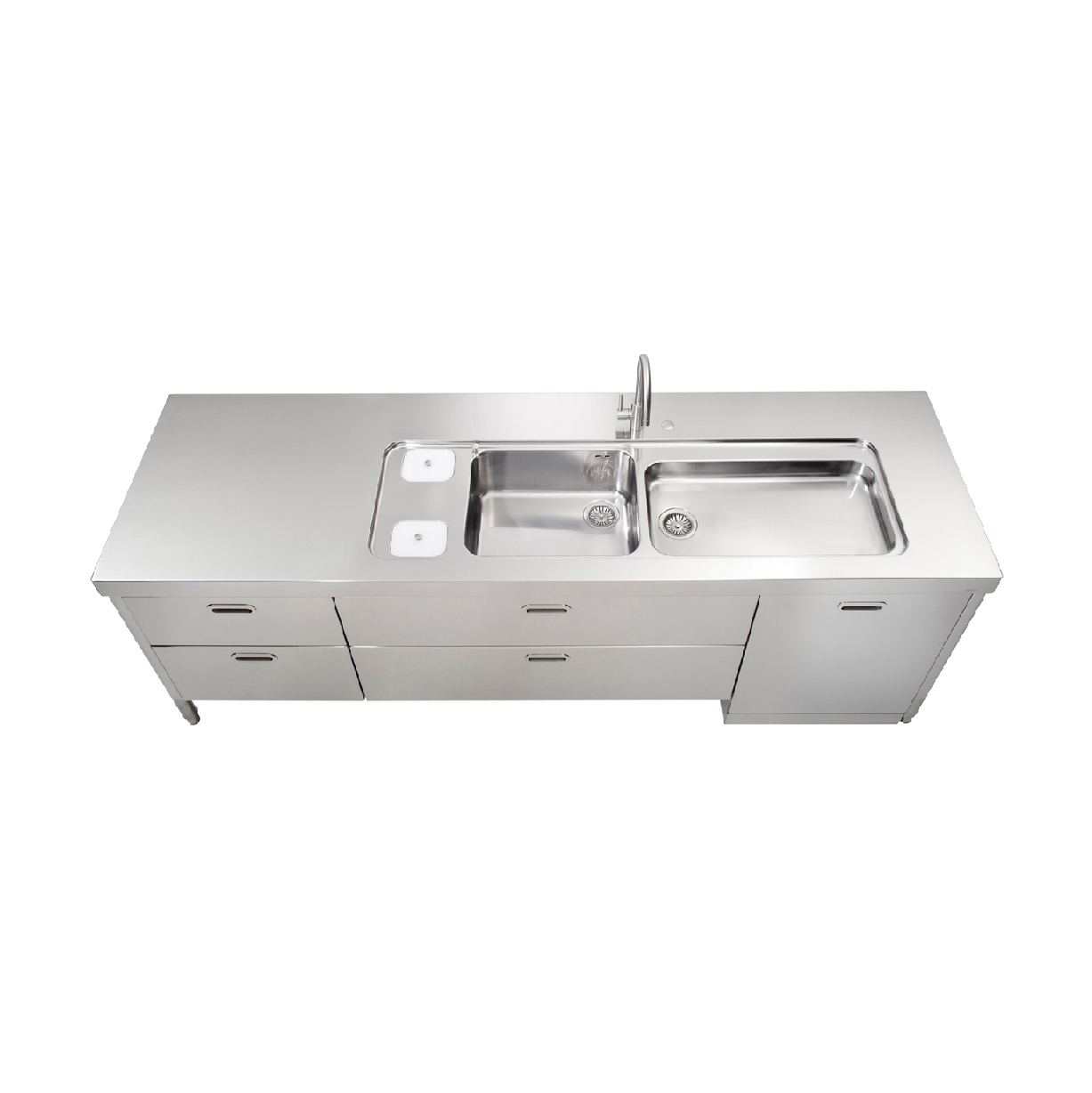Produkt Küchen Spülen L250-C60+C120+L60/1 des Herstellers ALPES-INOX anzeigen