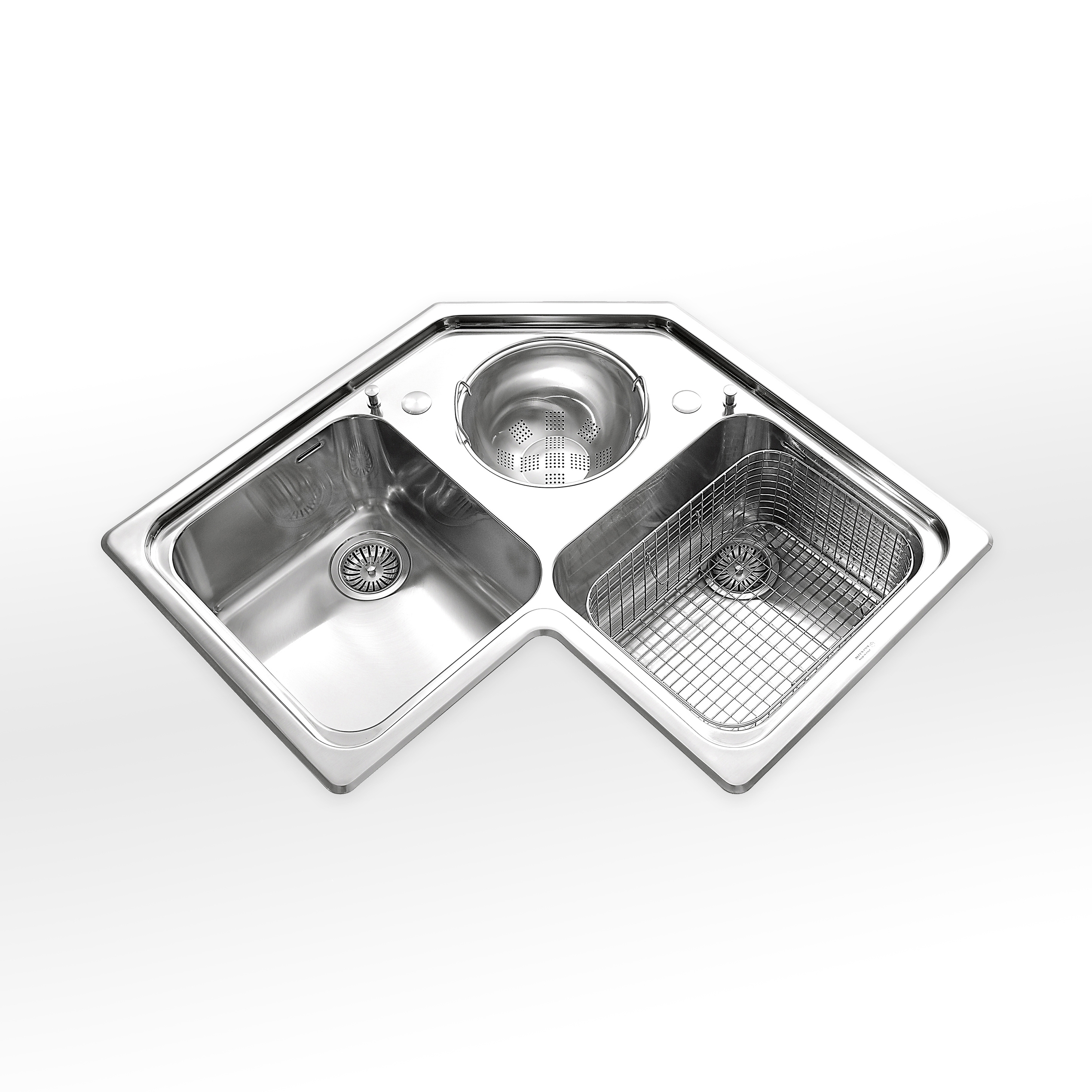 Display product Corner sink F 583/3V from manufacturer ALPES-INOX