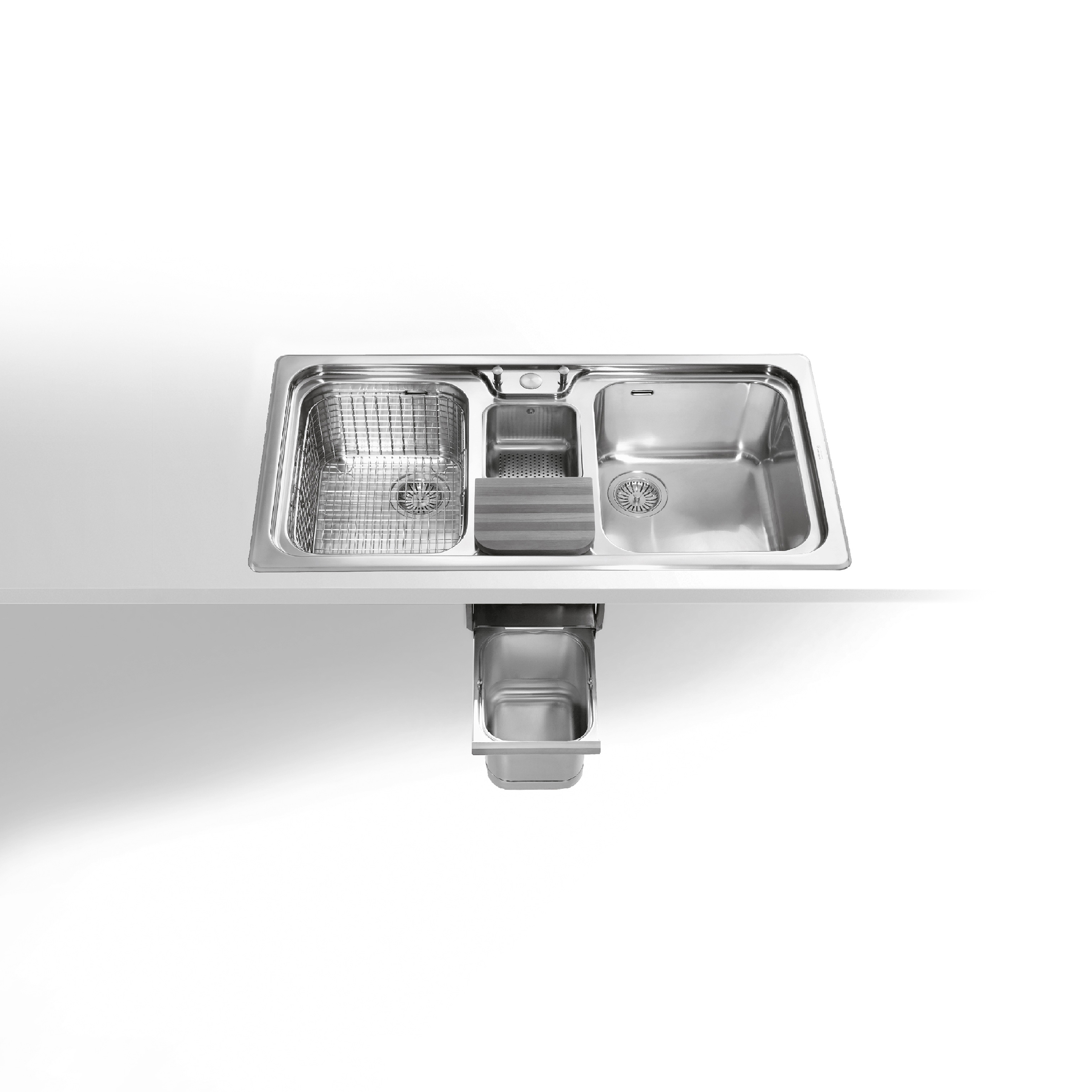 Display product Built-in sinks multipurpose F 599/2V1B-E from manufacturer ALPES-INOX