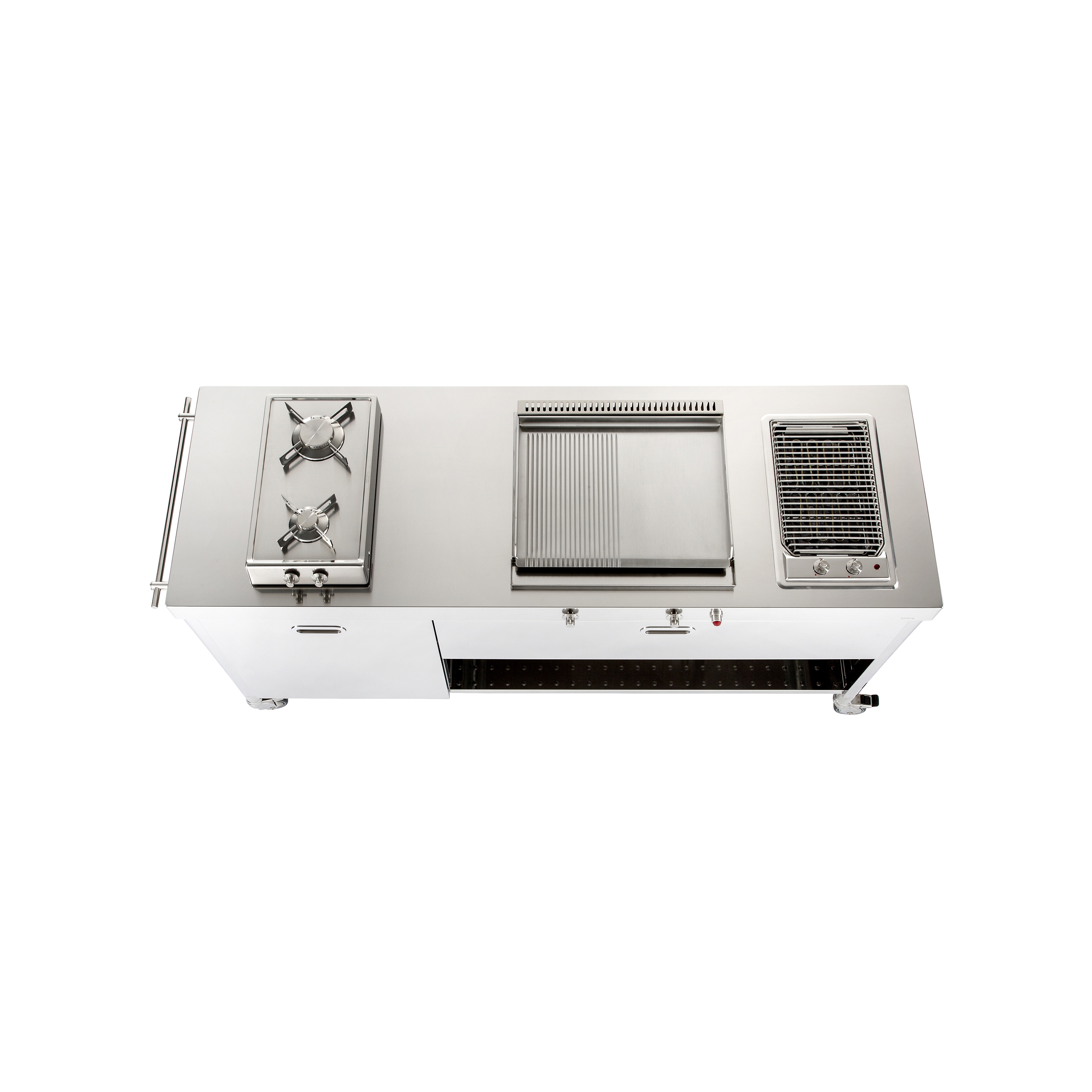 Mostra il prodotto Cucine Outdoor OUT190-FRIGO60+C120/1 del produttore ALPES-INOX