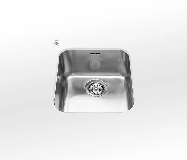 ALPES-INOX - Unterbaubecken Radius 60 Ablauf mittig VS 40/34-C