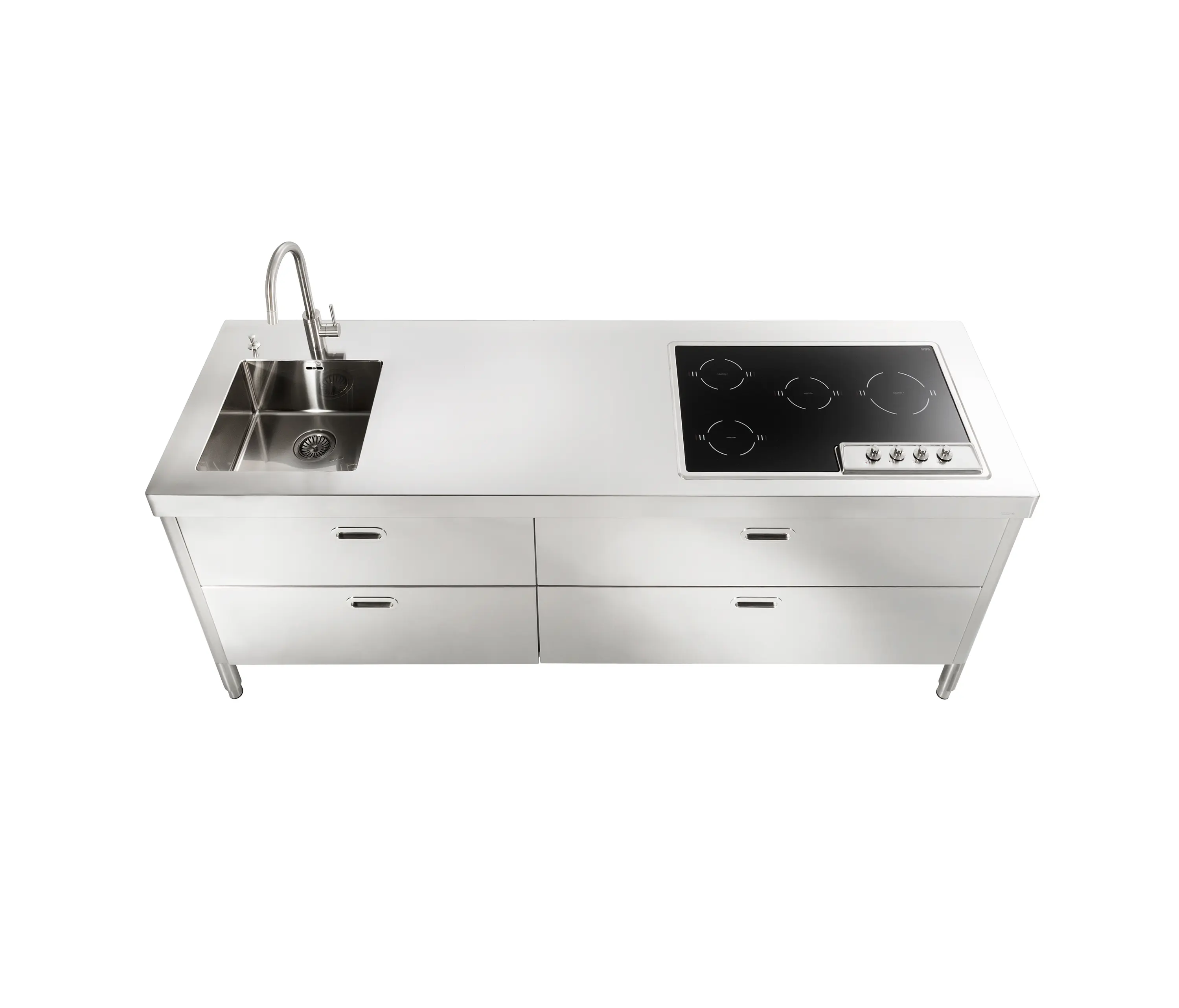 ALPES-INOX - Washing and cooking kitchens LC220-C90+C120/1