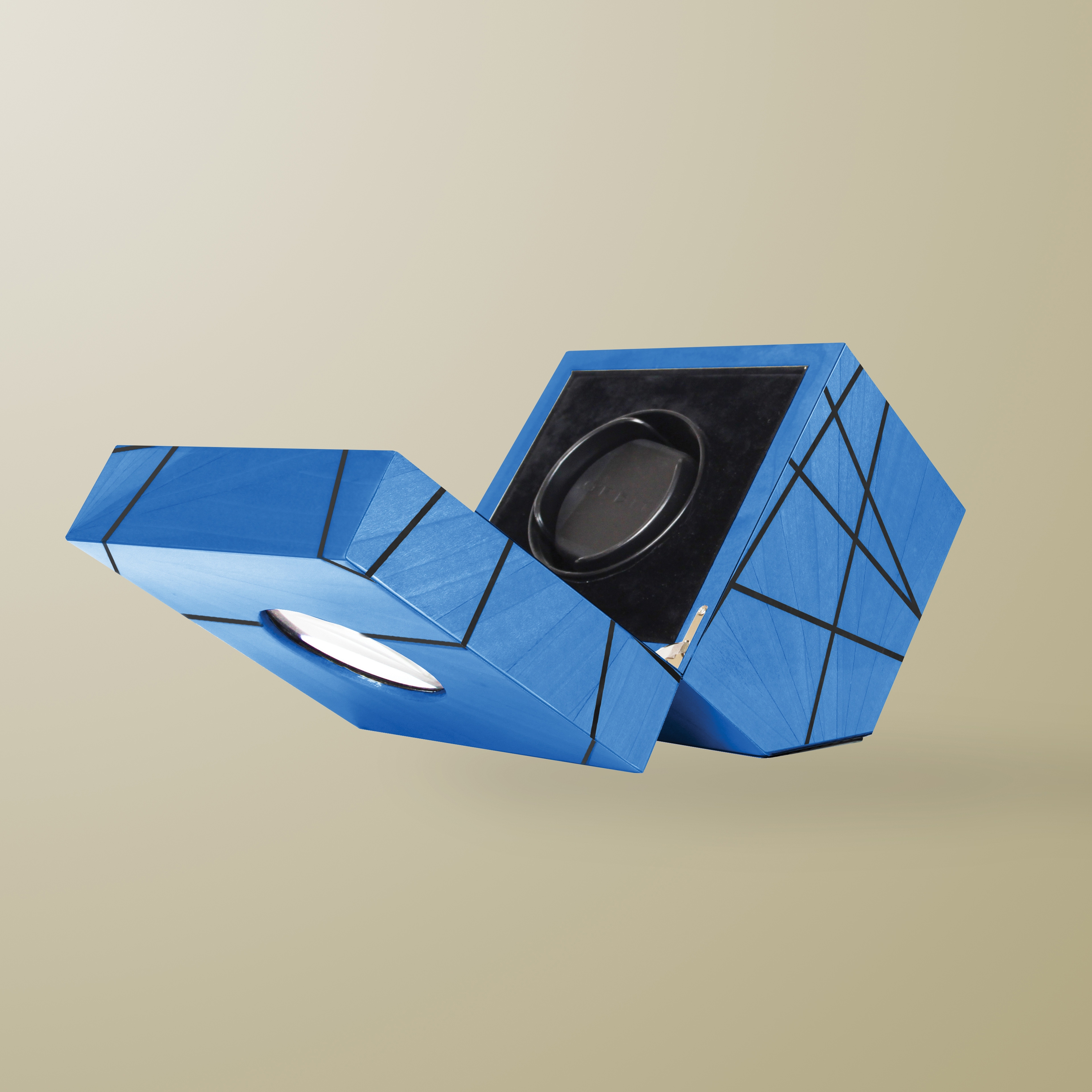 Time Lines Watch Winder Blue