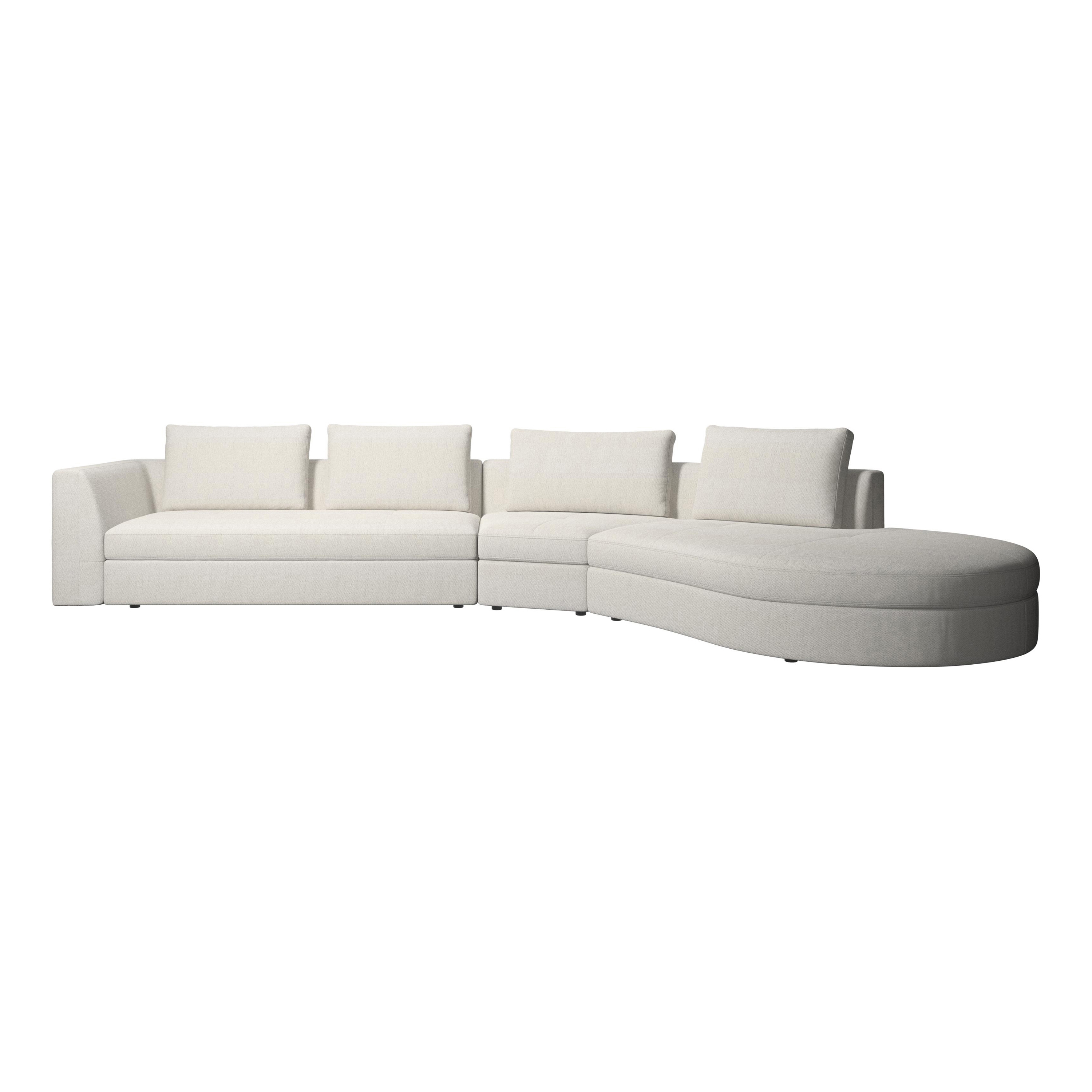 Bergamo sofa with round lounging unit