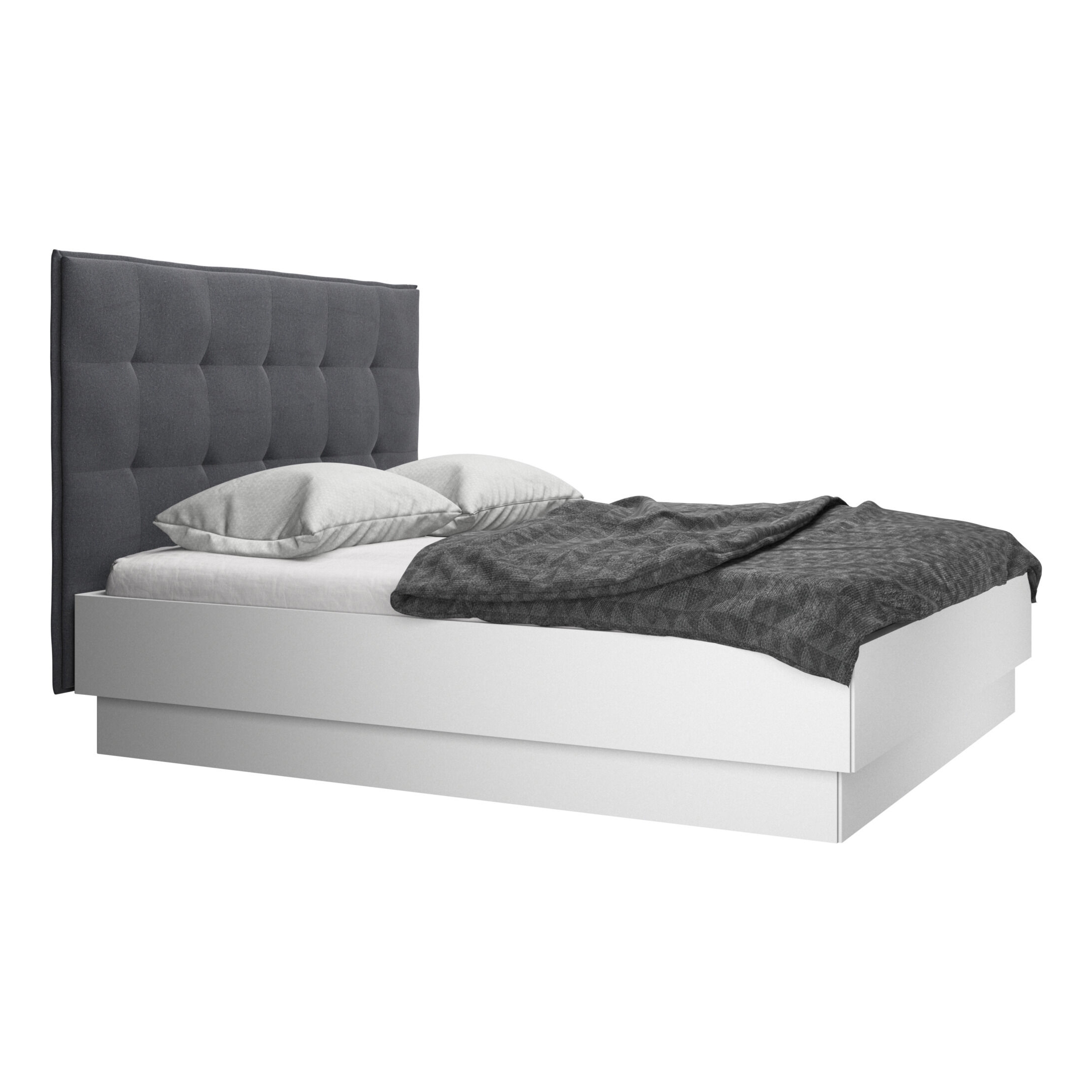 Display product Lugano bed with slatted frame and storage compartment under the fold-up lying surface, mattress for a surcharge CIW6 from manufacturer BoConcept