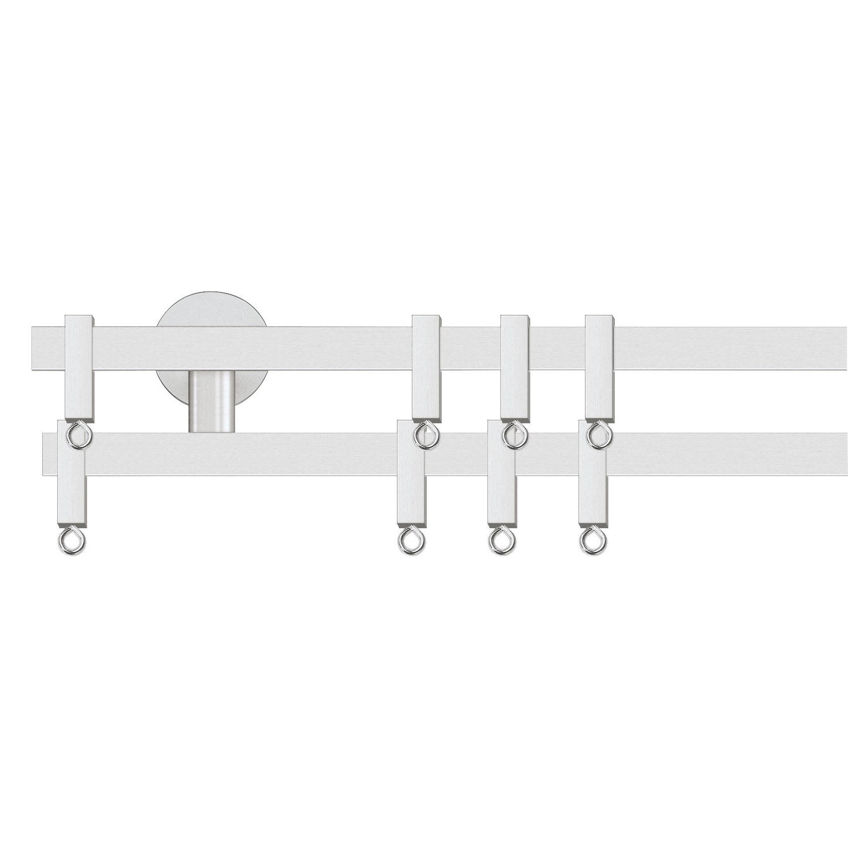 Display product Tecdor T-section rails 25x25 mm | T-Section with round deco. plate from manufacturer Büsche