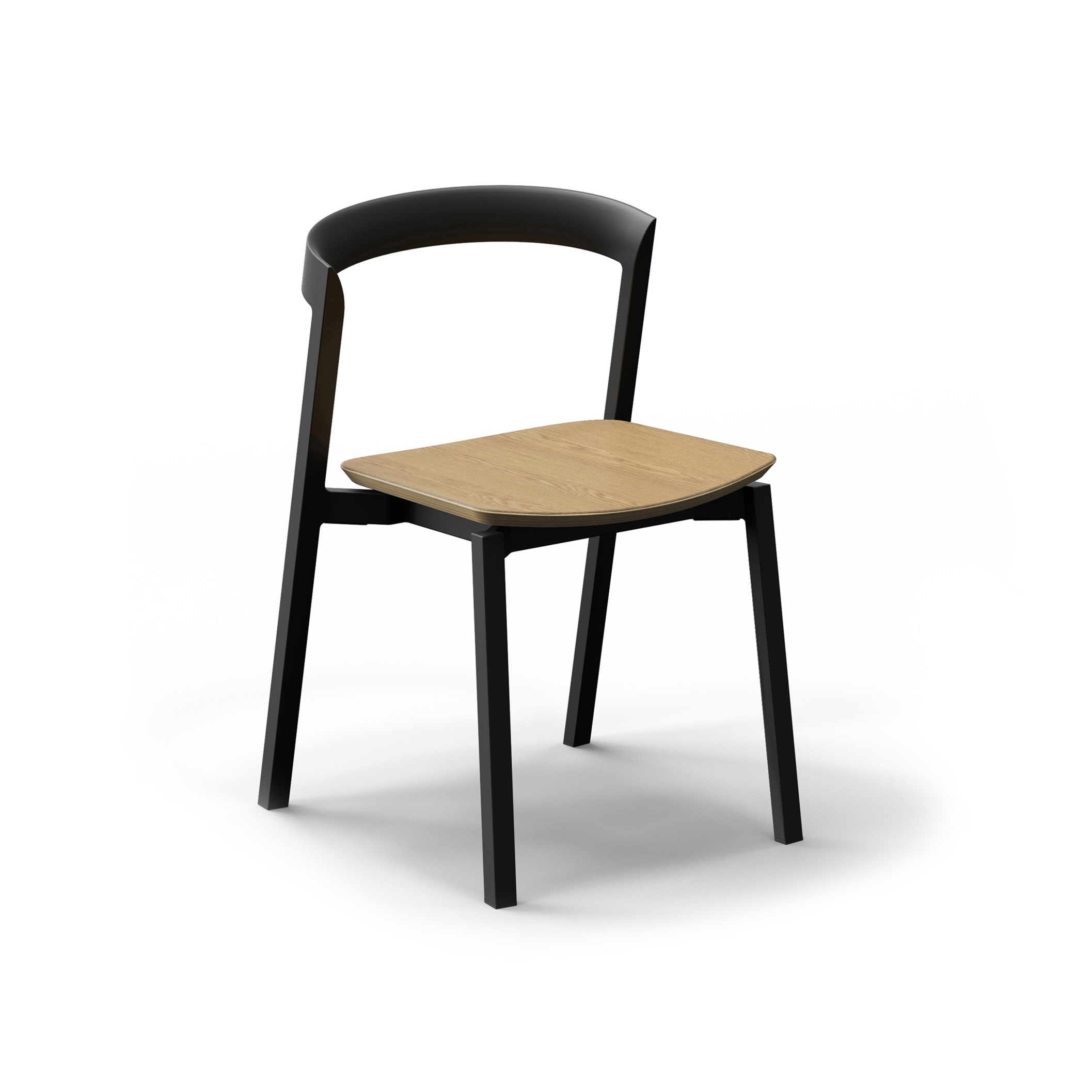 Display product Mornington Stacking Chair with Oak Veneer Plywood Seat from manufacturer VUUE