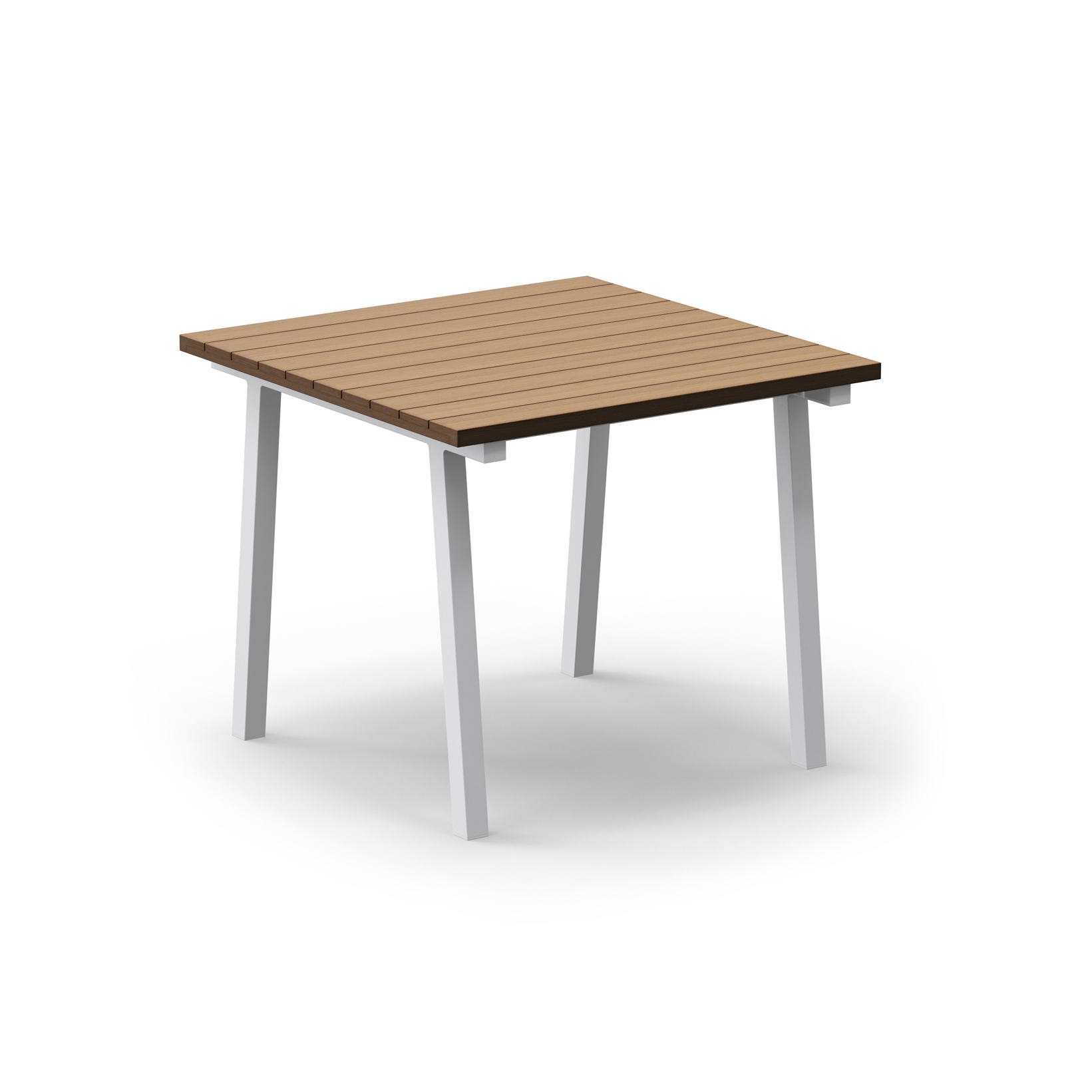 Display product Mornington Table A with Natural Slatted Solid Teak Top from manufacturer VUUE